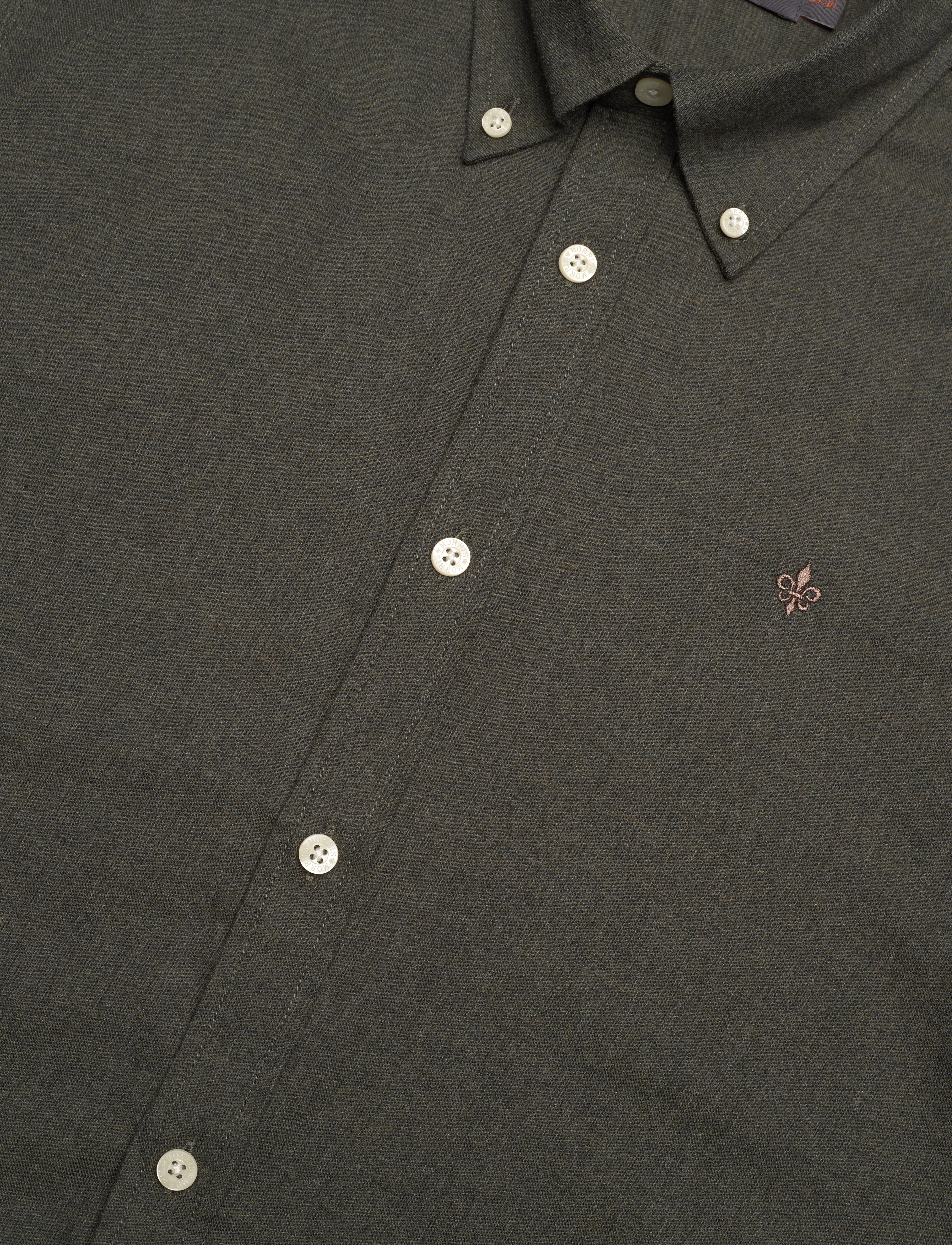 Morris - Watts Flannel Shirt-Slim Fit - oxford-hemden - olive - 3
