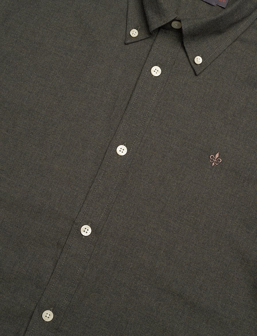 Morris - Watts Flannel Shirt-Slim Fit - oxford-hemden - olive - 3