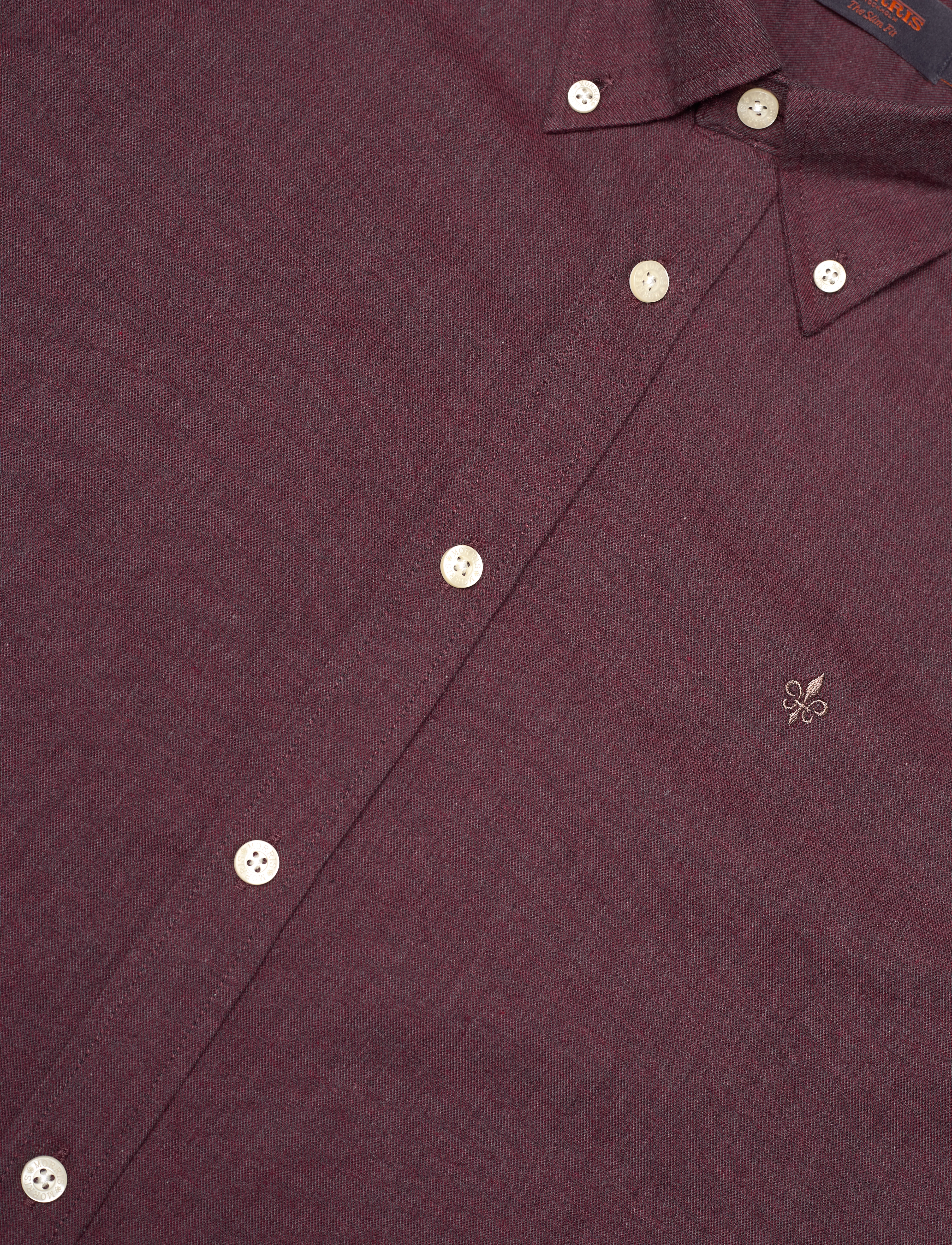 Morris - Watts Flannel Shirt-Slim Fit - herren - wine red - 3