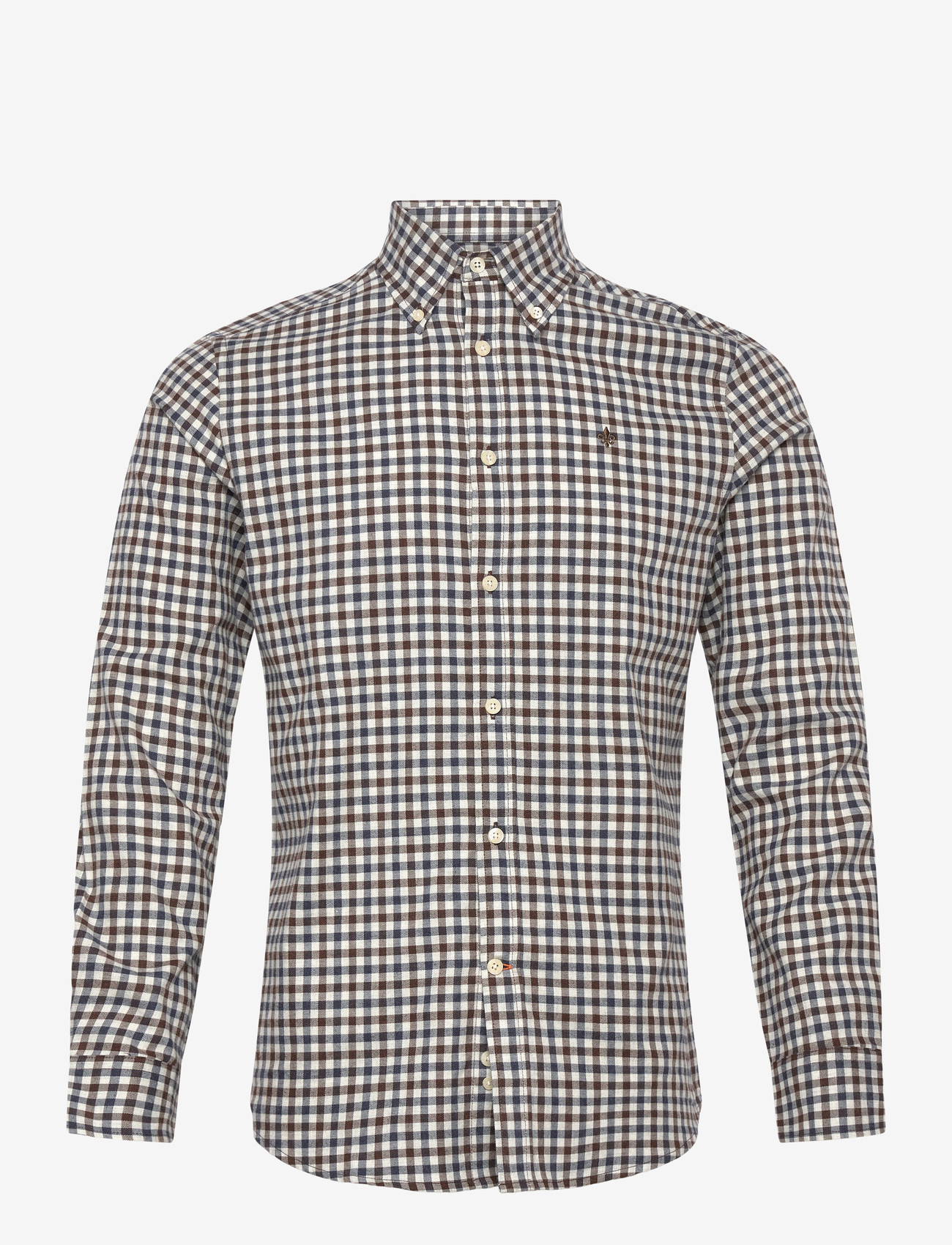 Morris - Watts Flannel Check Shirt-Slim Fit - koszule flanelowe - brown - 1