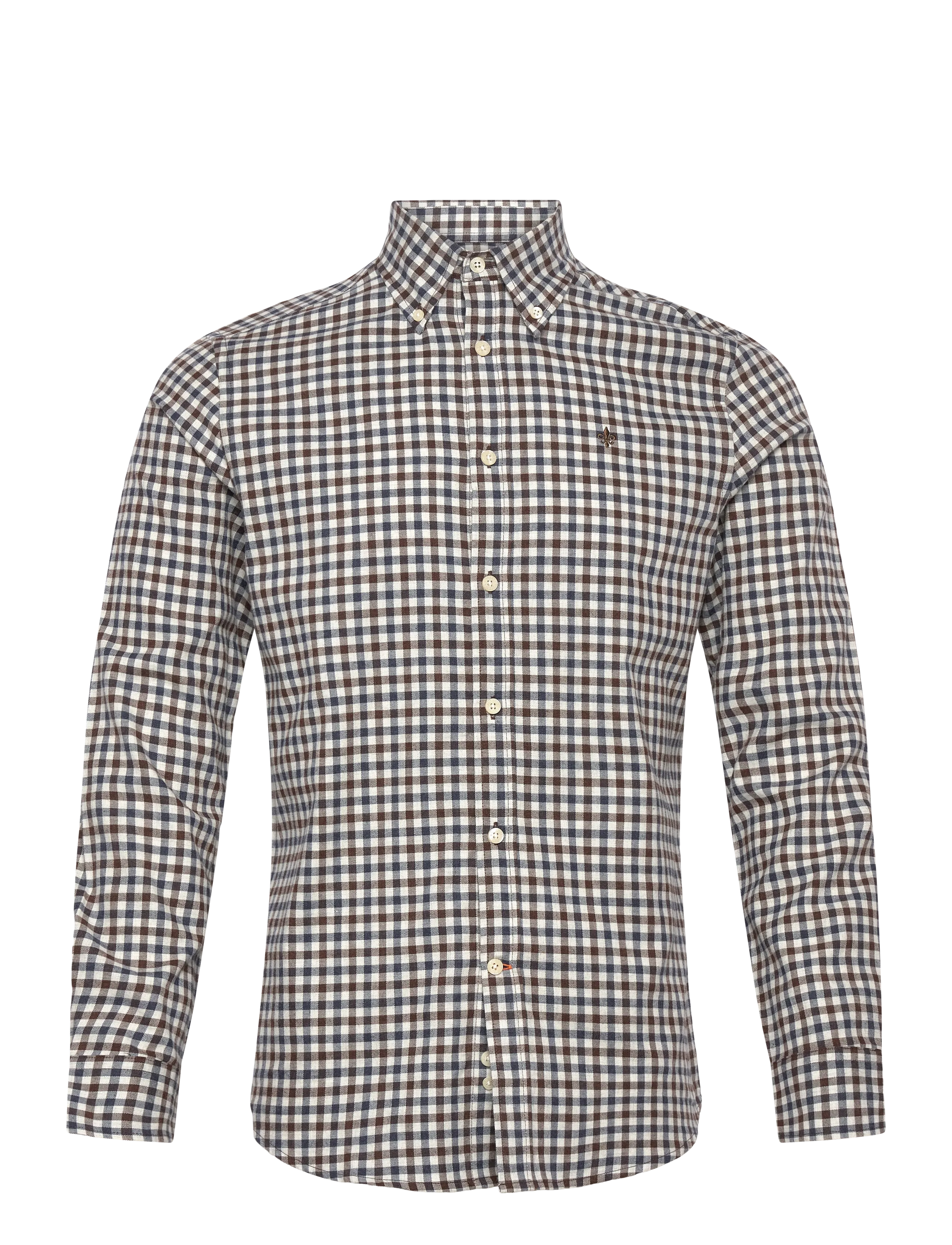 Morris Watts Flannel Check Shirt-Slim Fit - Premium styles - BROWN / brown