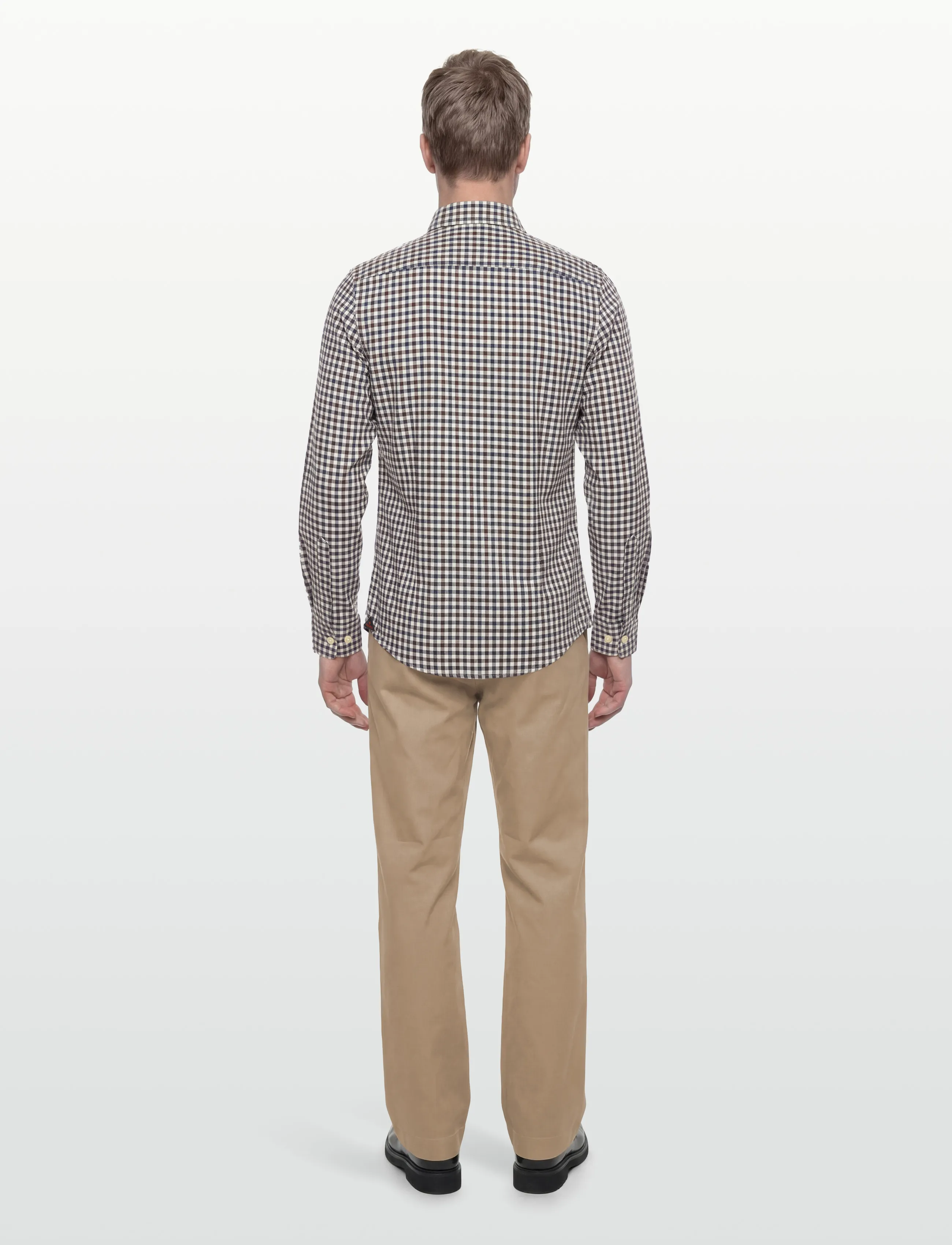 Morris - Watts Flannel Check Shirt-Slim Fit - flanellskjortor - brown - 4