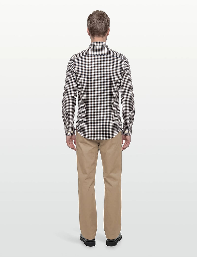 Morris - Watts Flannel Check Shirt-Slim Fit - flannel-skjorter - brown - 4