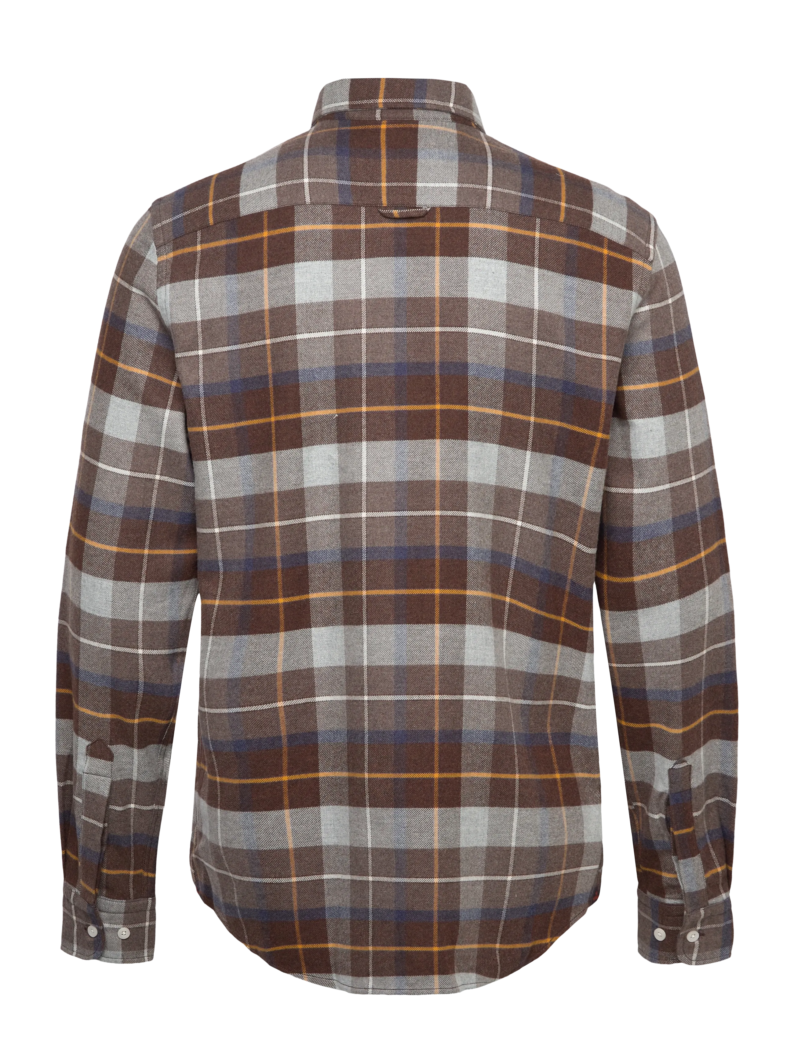 Morris - Big Check Flannel Shirt-Classic Fit - flanell-hemden - brown - 1