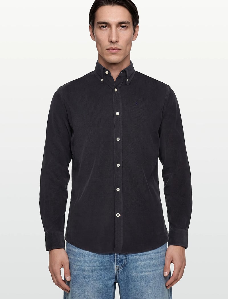 Morris - Douglas Cord Shirt-Slim Fit - cordhemden - blue - 3