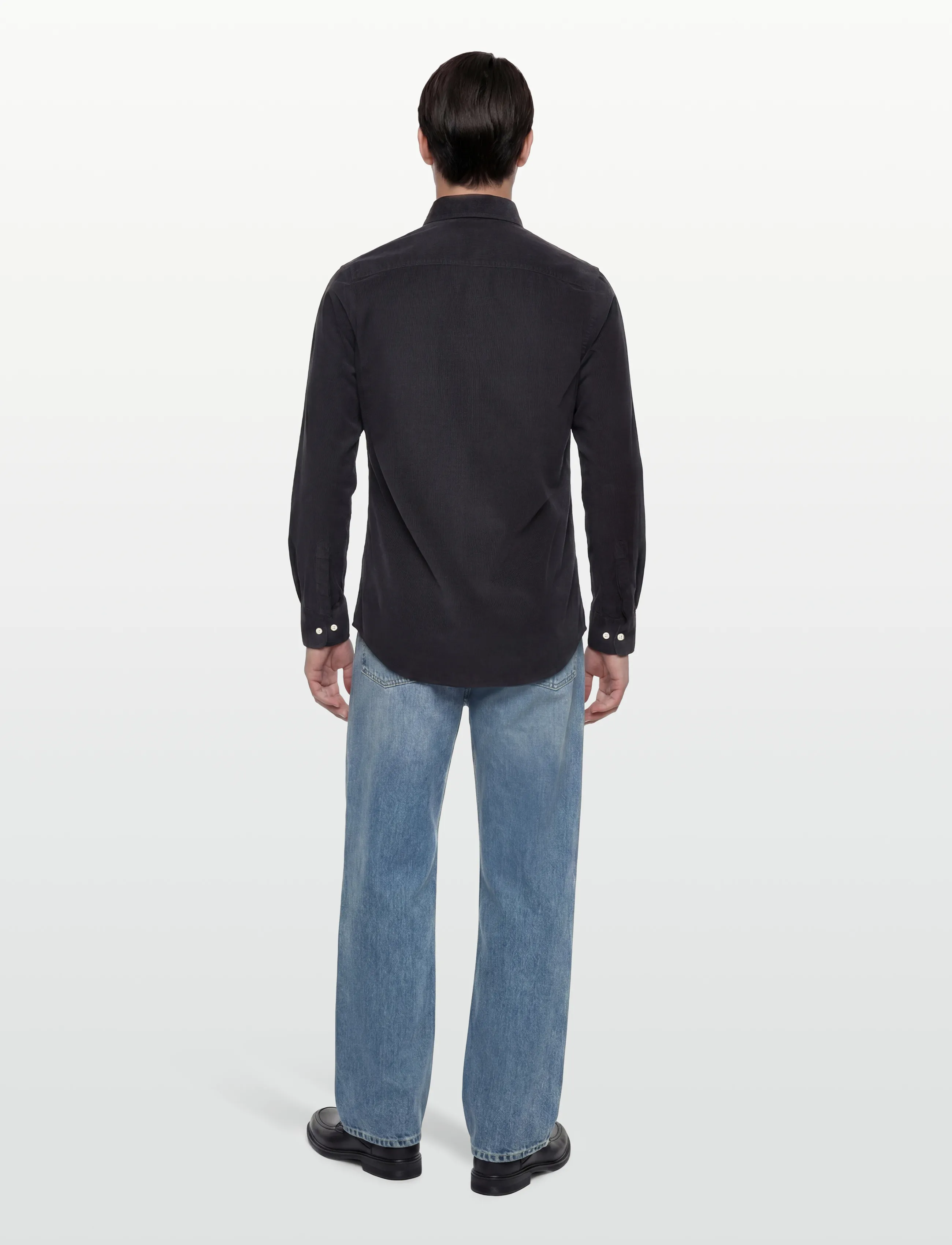 Morris - Douglas Cord Shirt-Slim Fit - velvet särgid - blue - 4