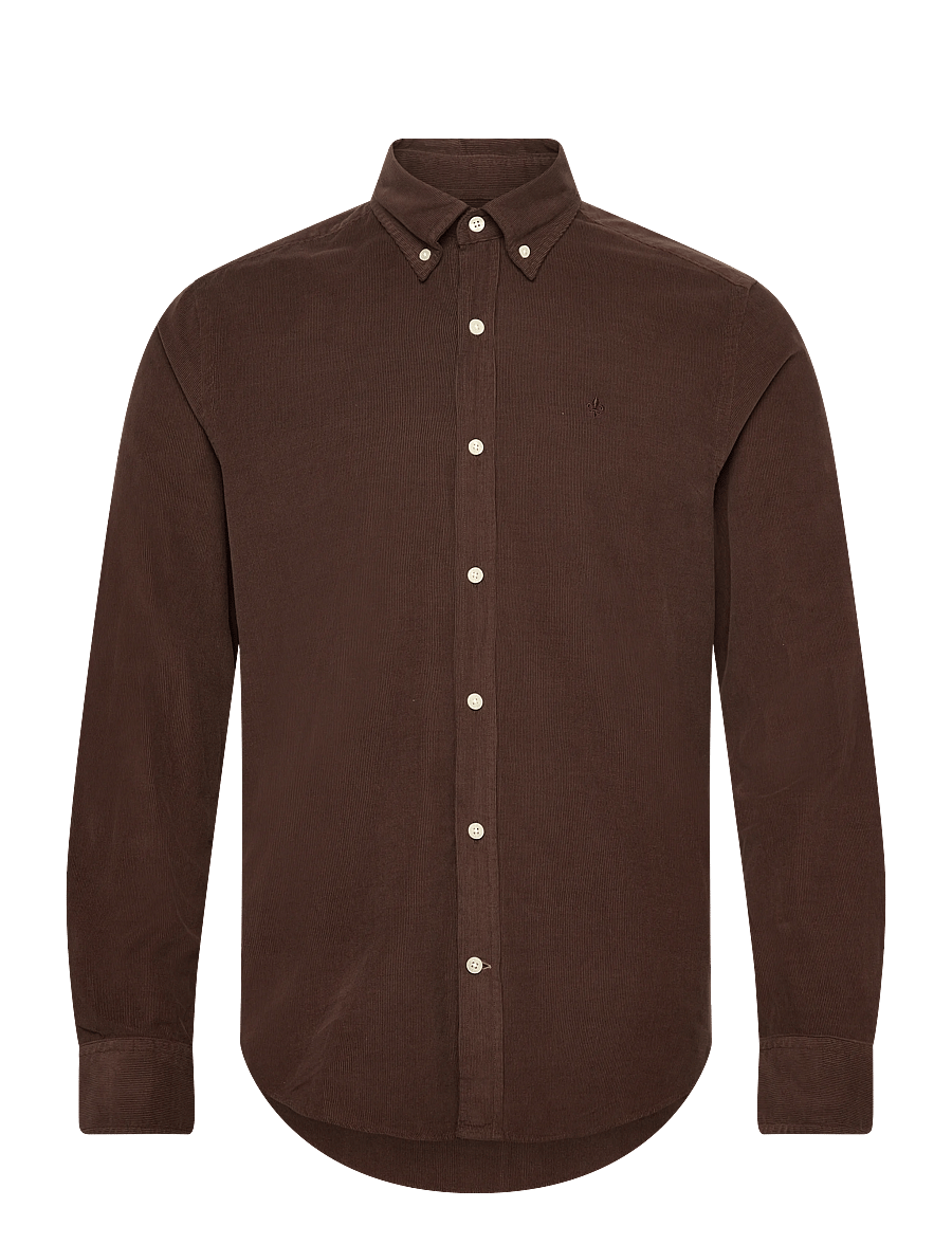 Morris - Douglas Cord Shirt-Slim Fit - cordhemden - brown - 0