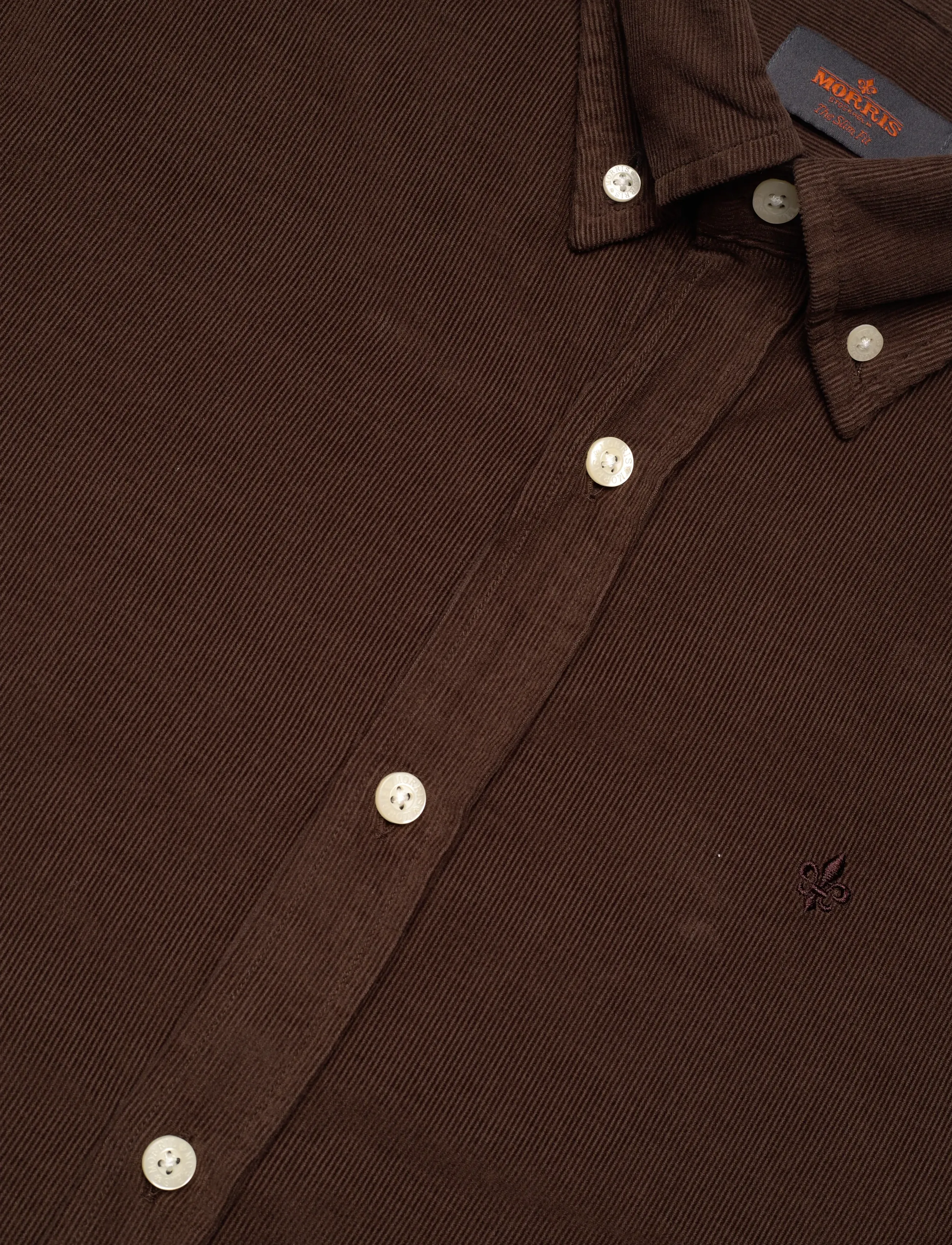 Morris - Douglas Cord Shirt-Slim Fit - fløjlsskjorter - brown - 3
