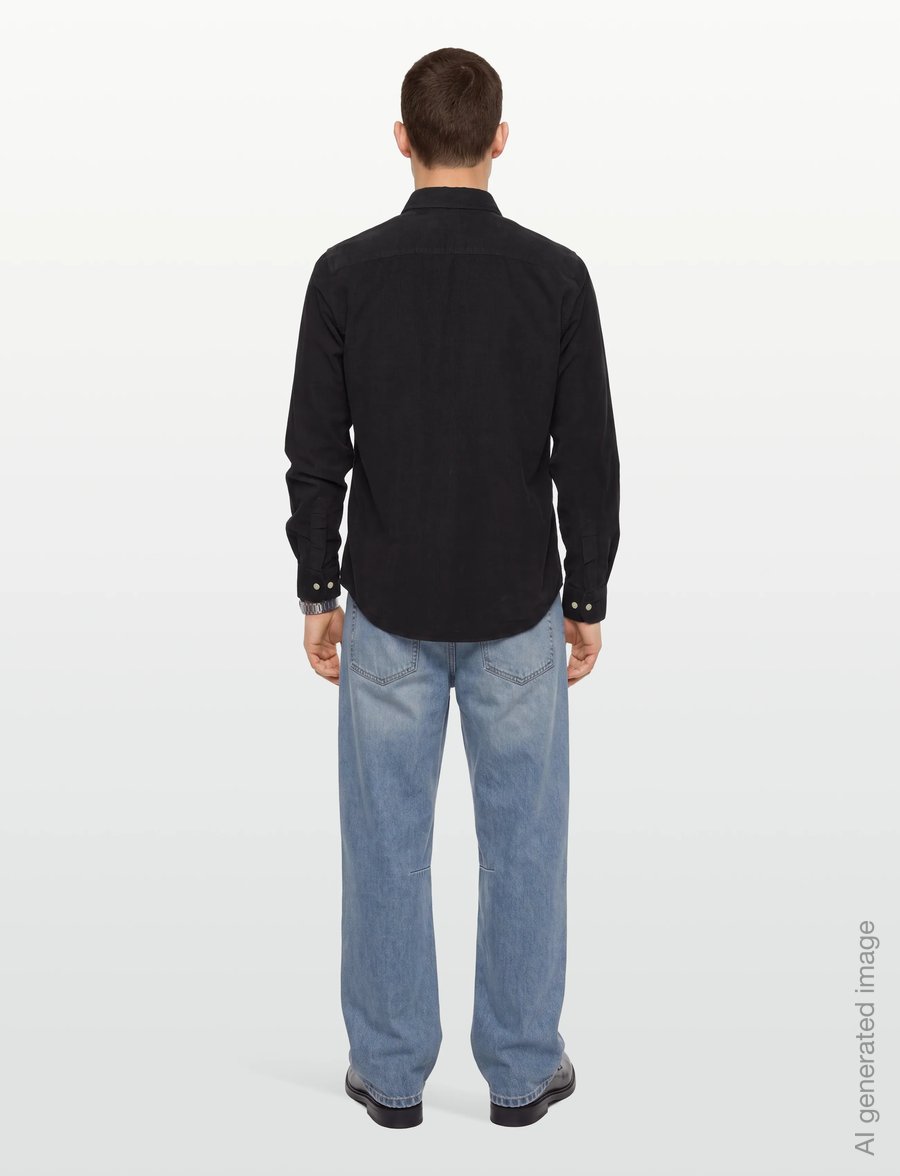 Morris - Douglas Cord Shirt-Slim Fit - corduroy shirts - grey - 4