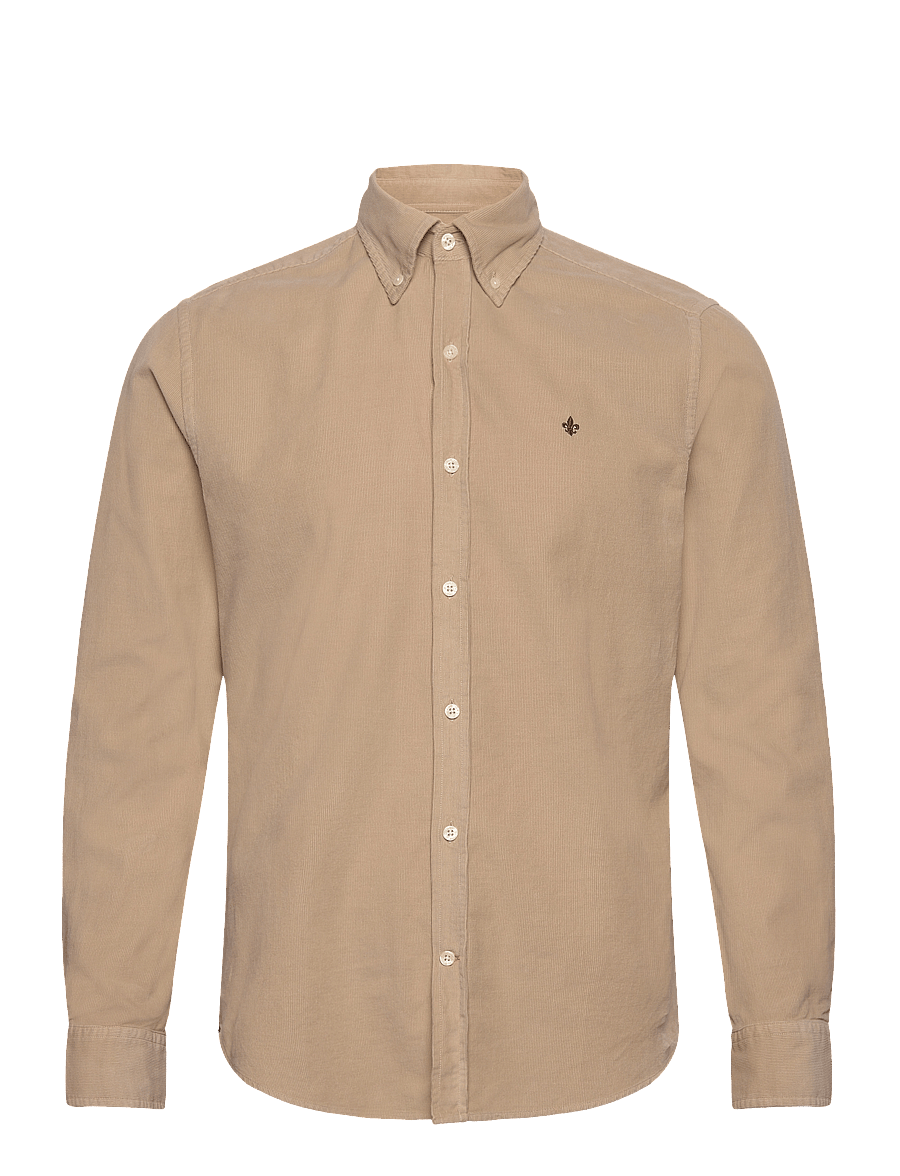 Morris - Douglas Cord Shirt-Slim Fit - cordhemden - khaki - 0