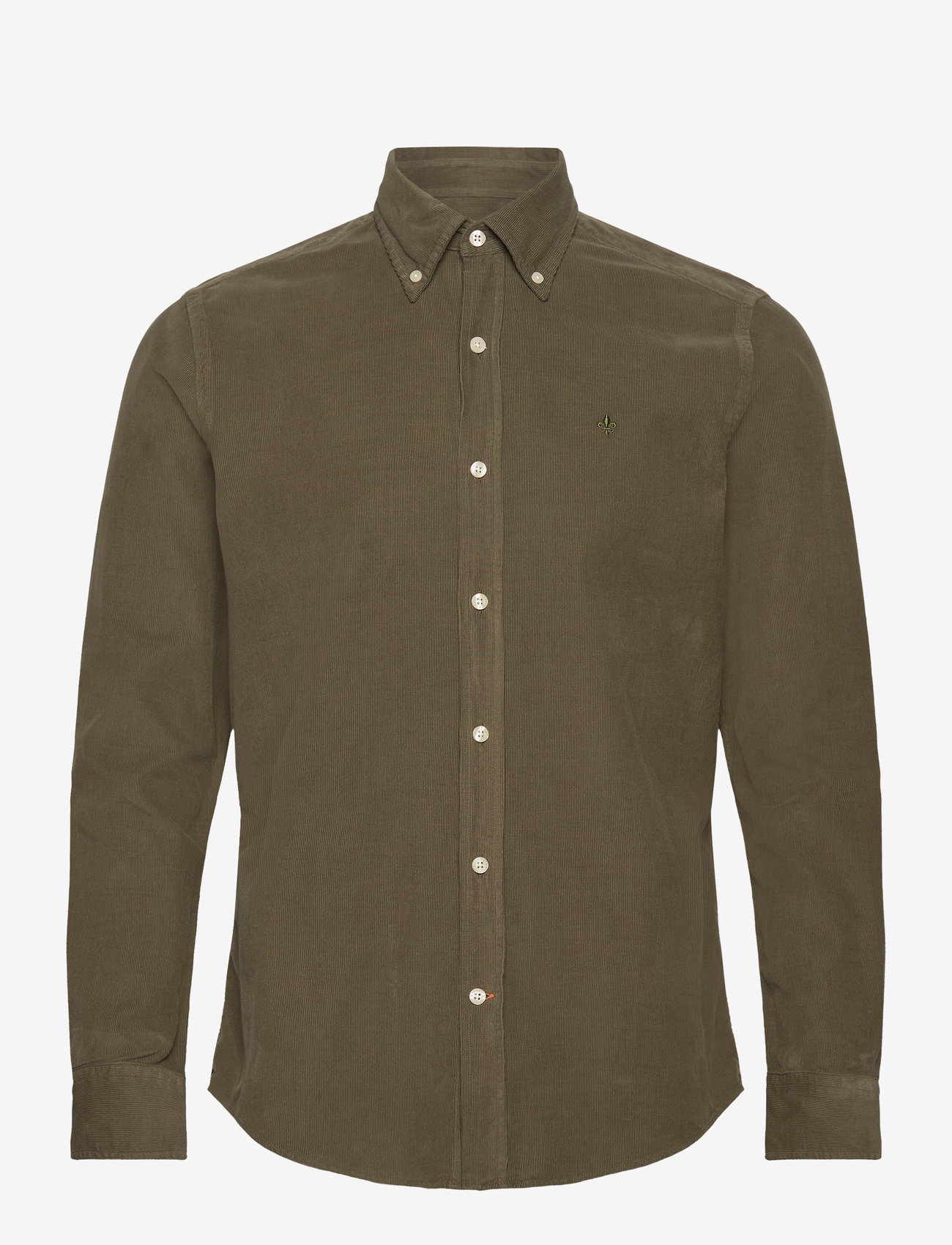 Morris - Douglas Cord Shirt-Slim Fit - cordhemden - olive - 0