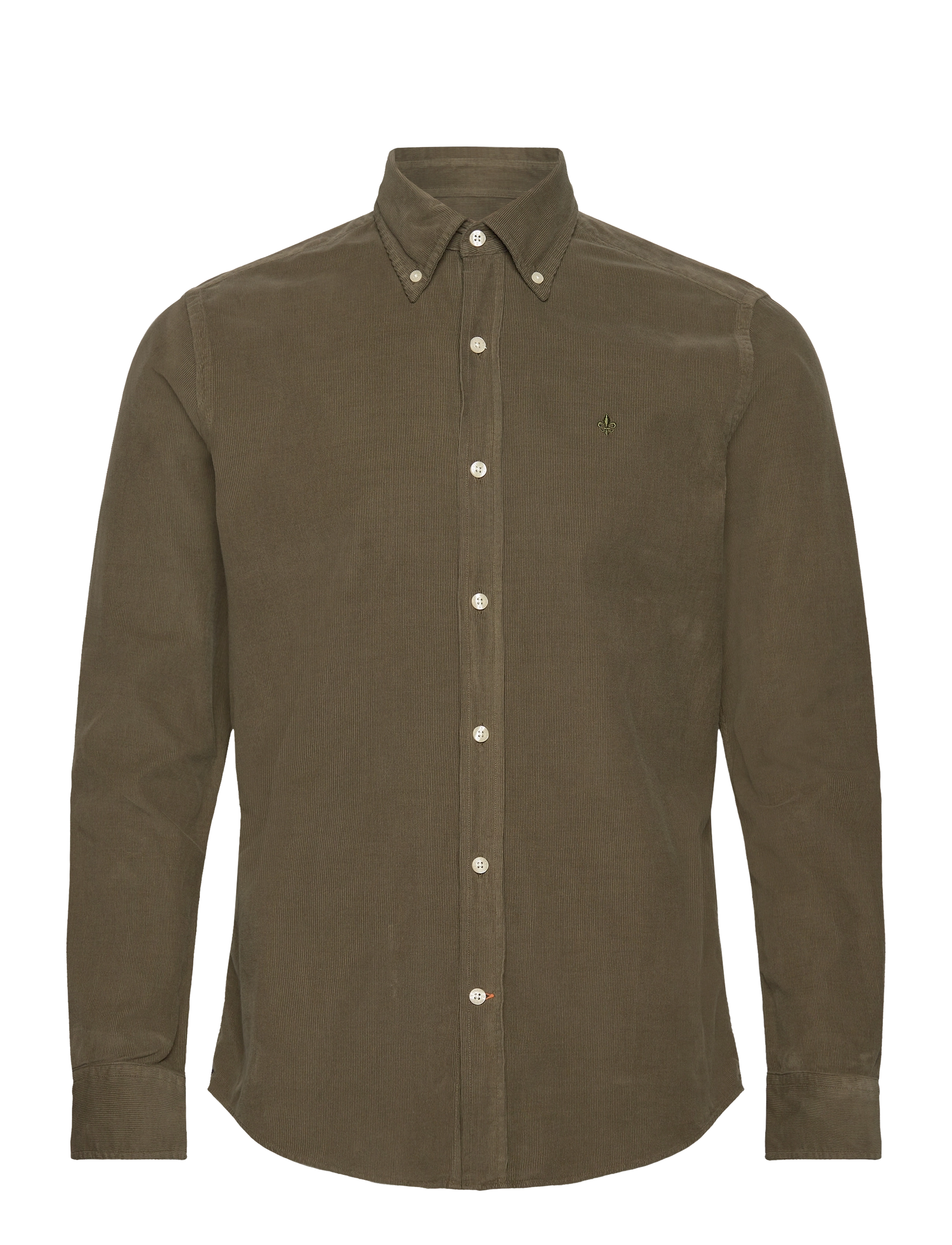 Morris Douglas Cord Shirt-Slim Fit - Skjorter - OLIVE / khaki/green