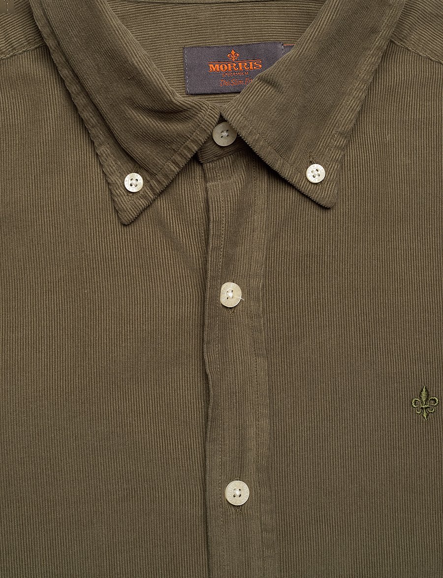 Morris - Douglas Cord Shirt-Slim Fit - cordhemden - olive - 2