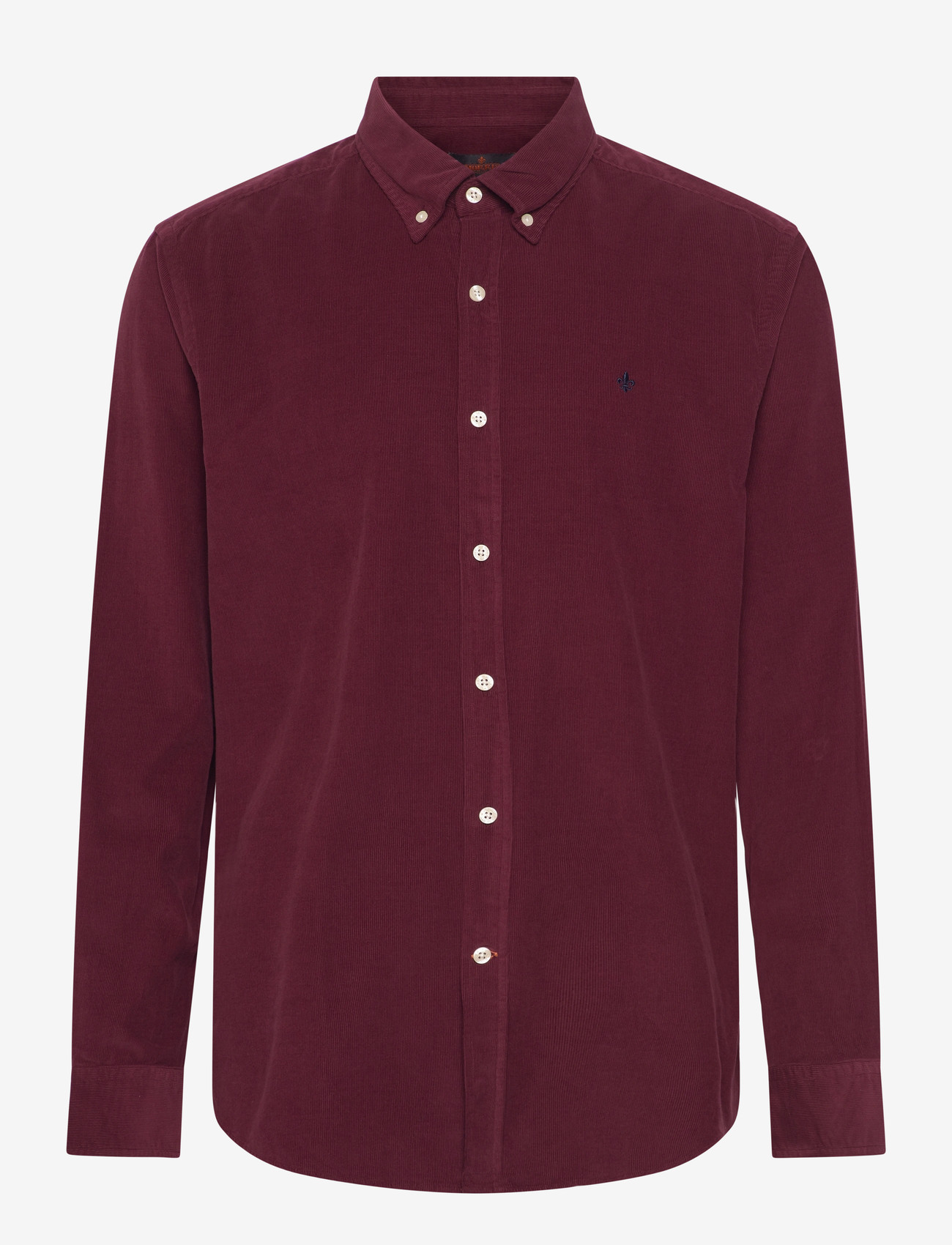 Morris - Douglas Cord Shirt-Slim Fit - fløjlsskjorter - wine red - 1