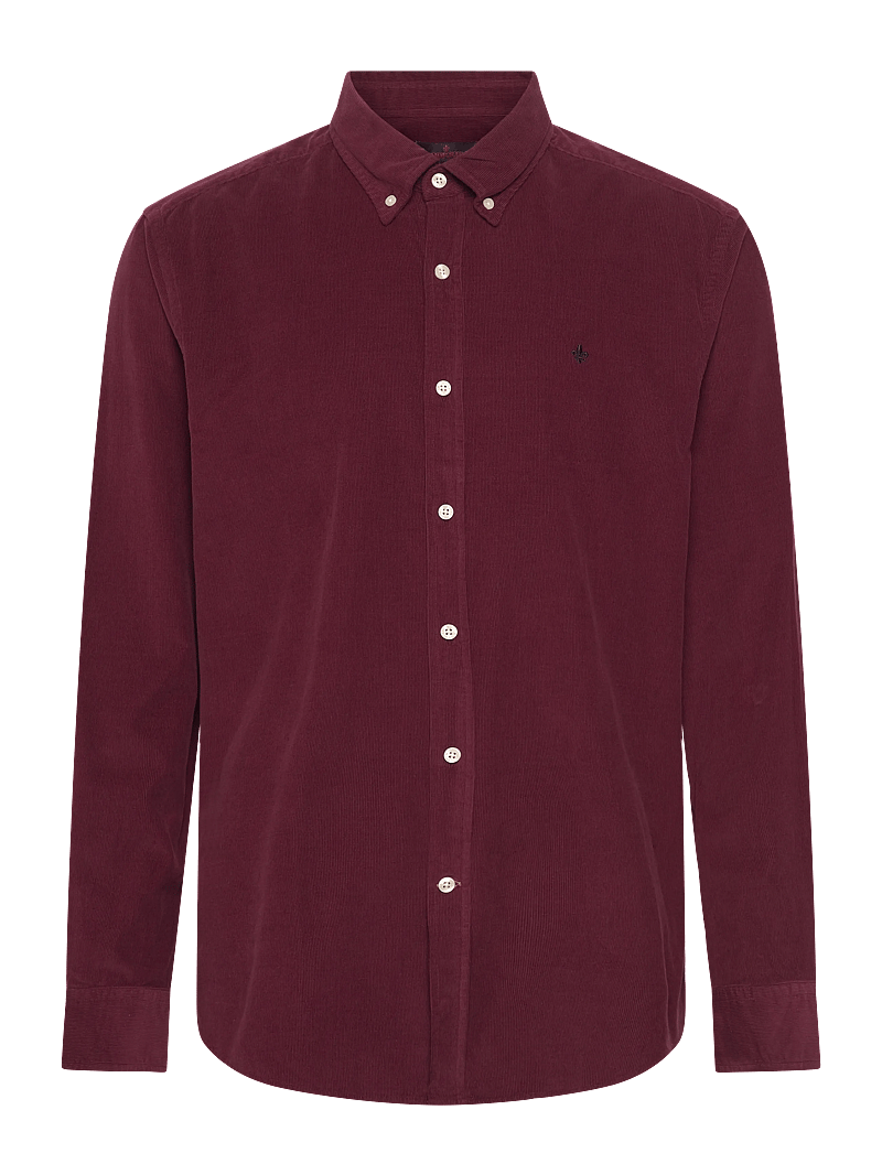 Morris - Douglas Cord Shirt-Slim Fit - cordhemden - wine red - 1