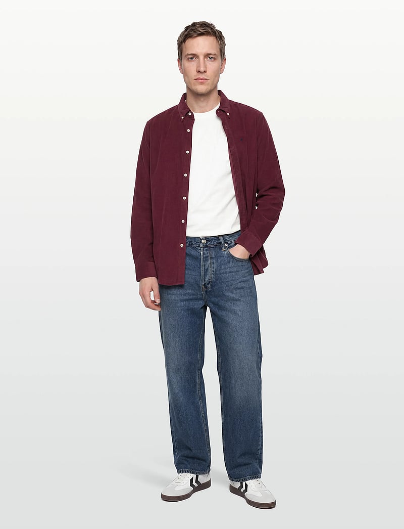 Morris - Douglas Cord Shirt-Slim Fit - cordhemden - wine red - 0