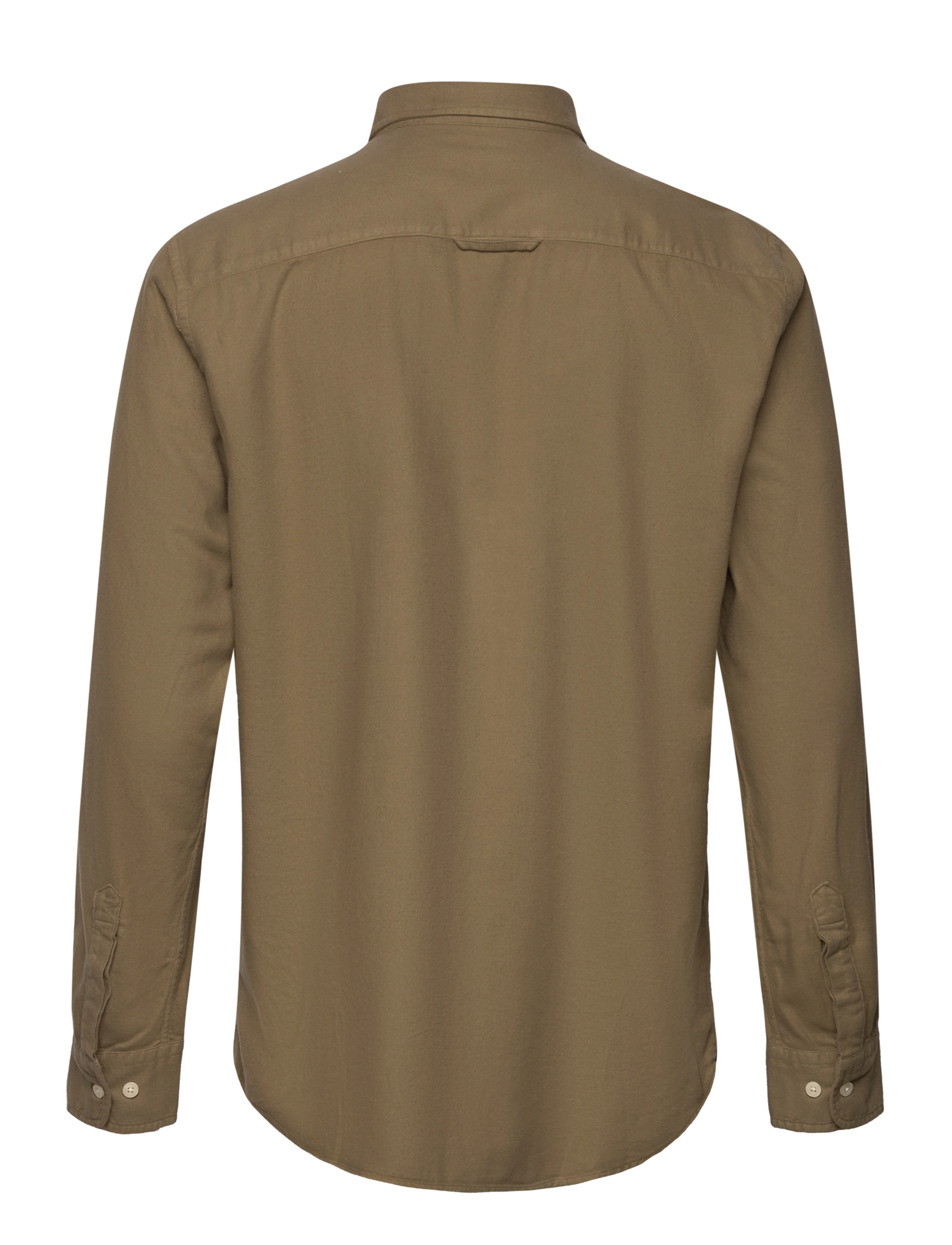 Morris - Brushed Twill Shirt-Classic Fit - olive - 1