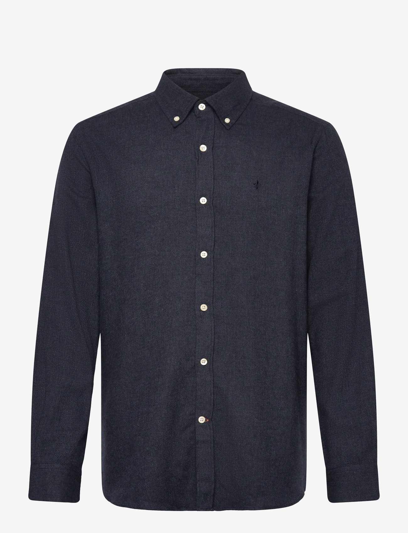 Morris - Flannel Donegal Shirt-Slim Fit - flannel shirts - navy - 1