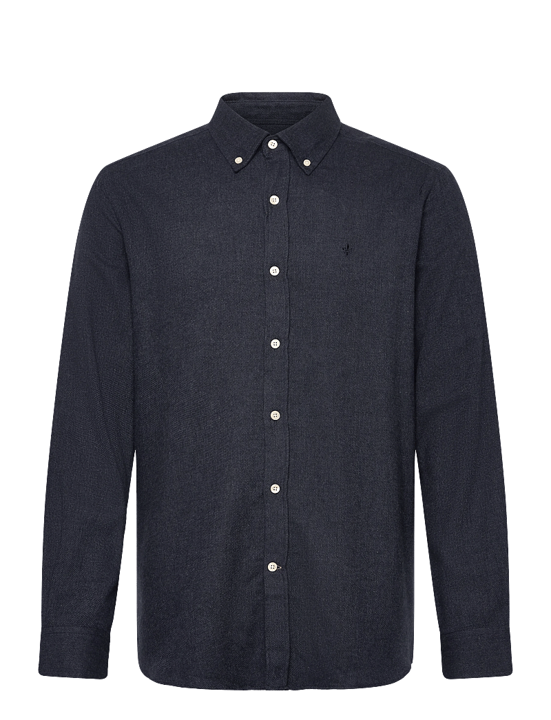 Morris - Flannel Donegal Shirt-Slim Fit - flannel-skjorter - navy - 1