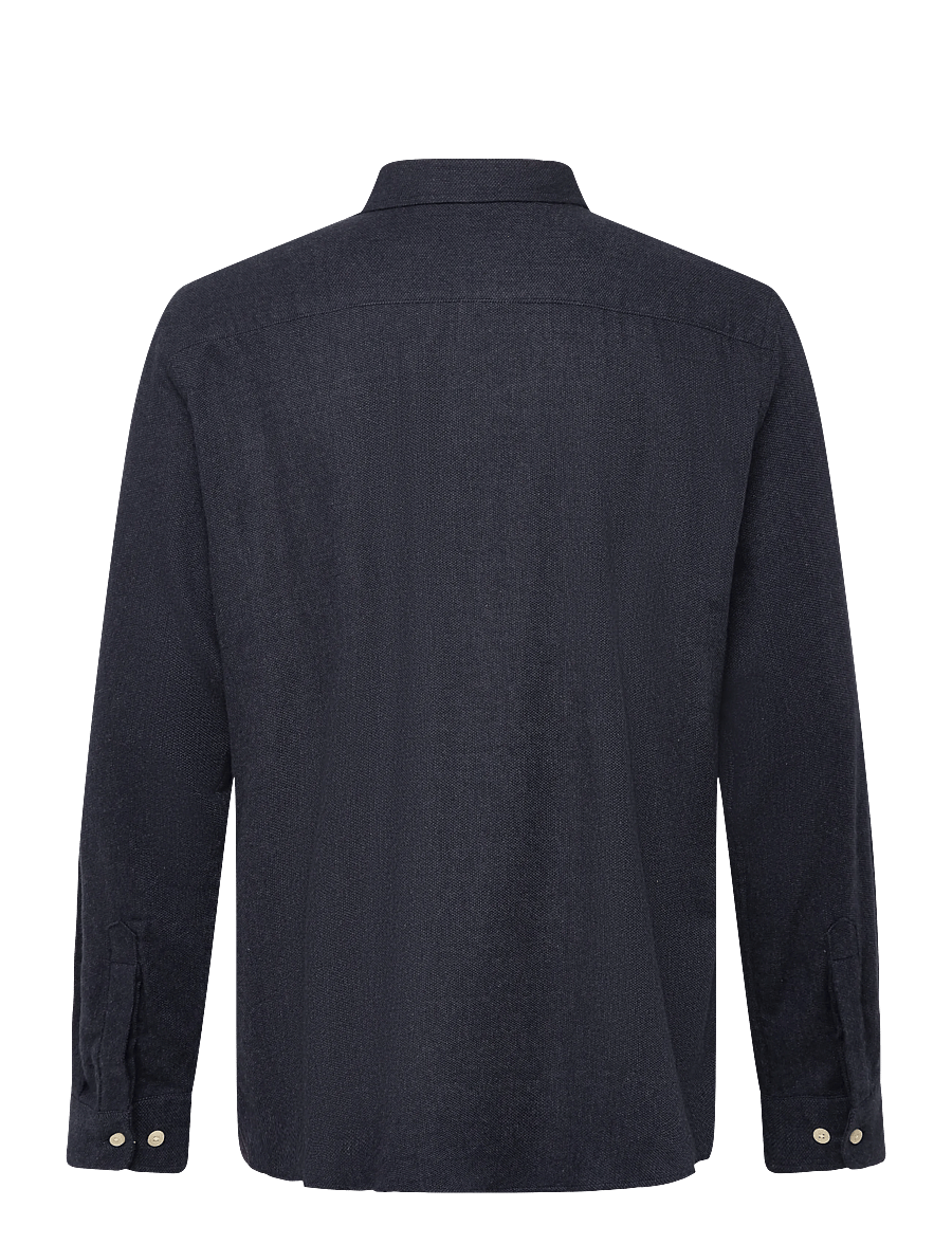 Morris - Flannel Donegal Shirt-Slim Fit - flanell-hemden - navy - 2