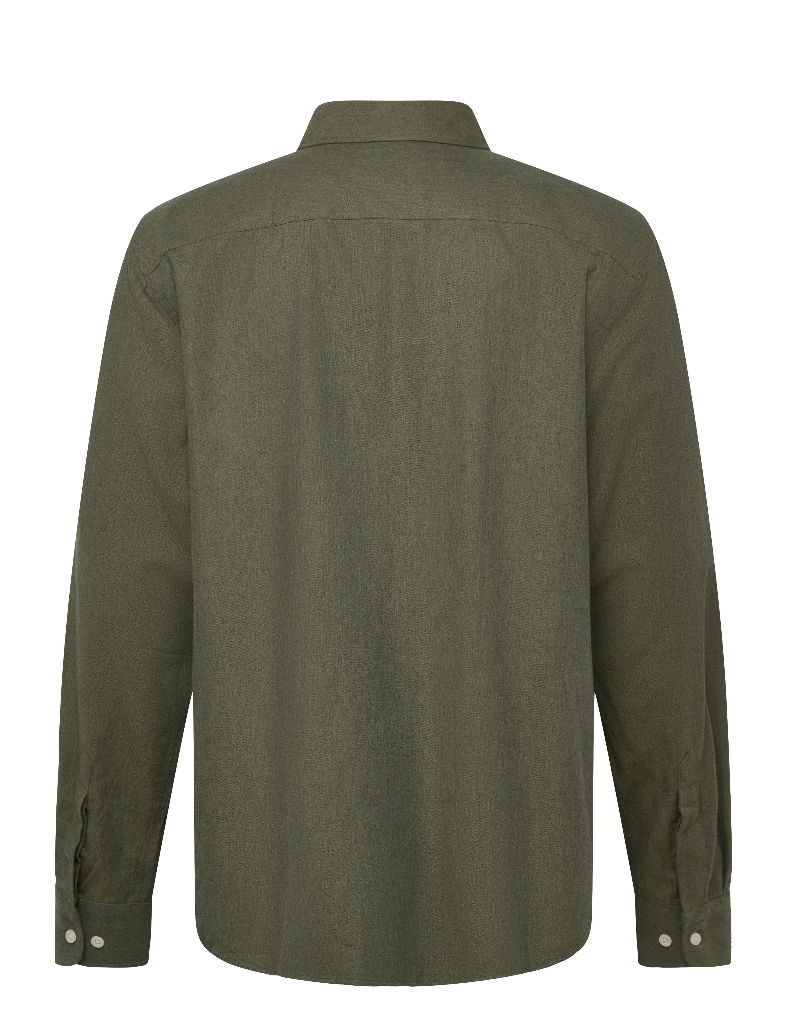 Morris - Flannel Herringbone Shirt-Slim Fit - herren - olive - 1