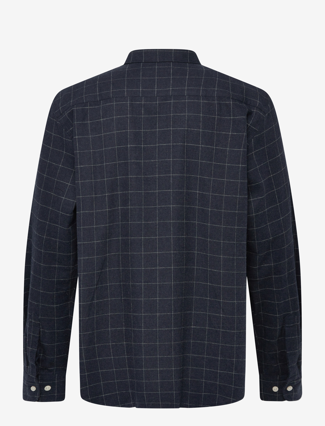 Morris - Flannel Overcheck Shirt-Slim Fit - flannel shirts - navy - 2