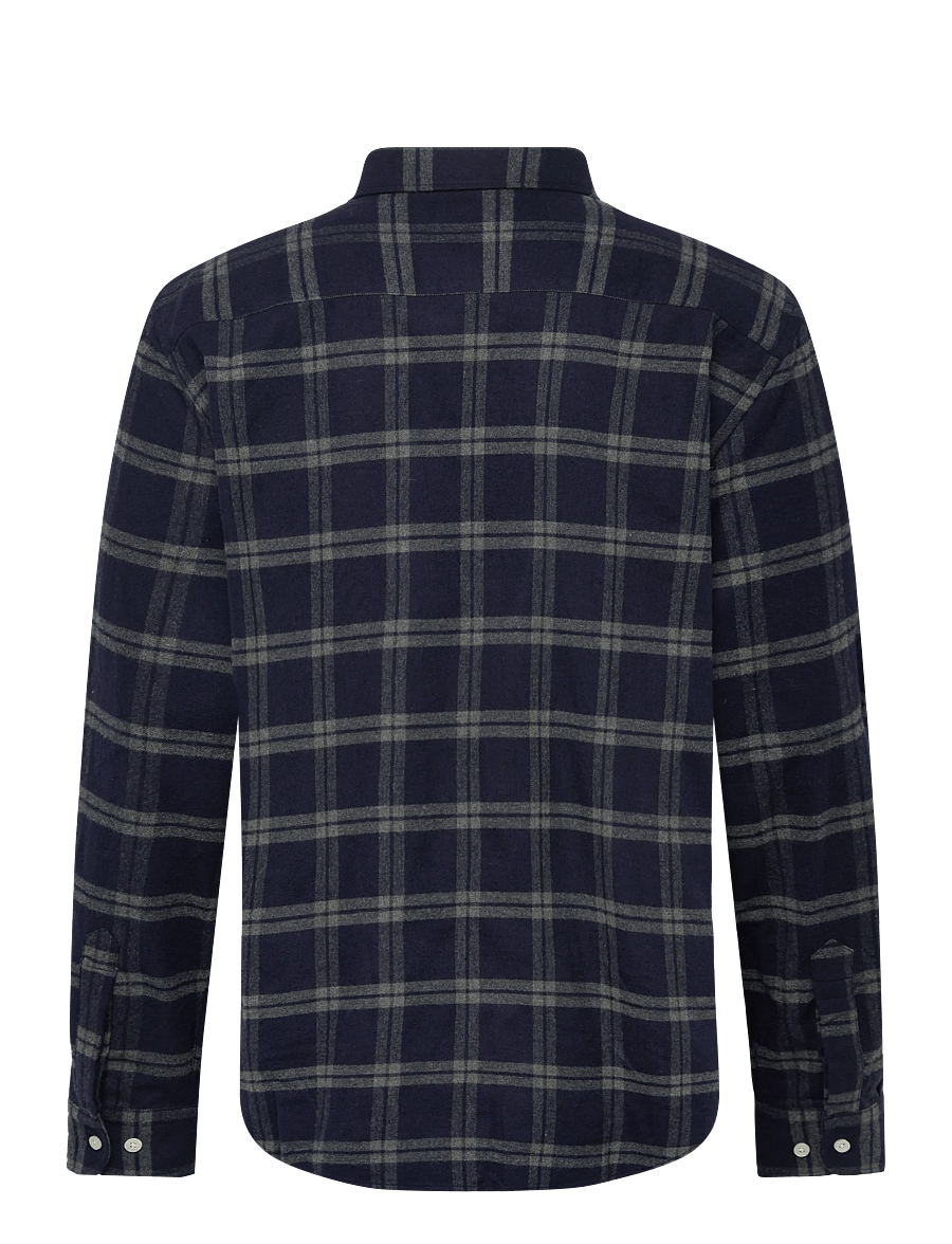 Morris - Flannel Tartan Shirt-Classic Fit - flanell-hemden - dark grey - 1