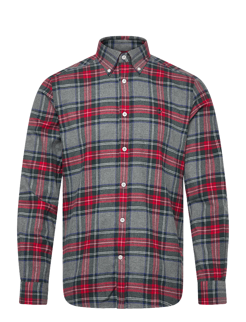 Morris - Flannel Tartan Shirt-Classic Fit - flanellsärgid - grey - 0