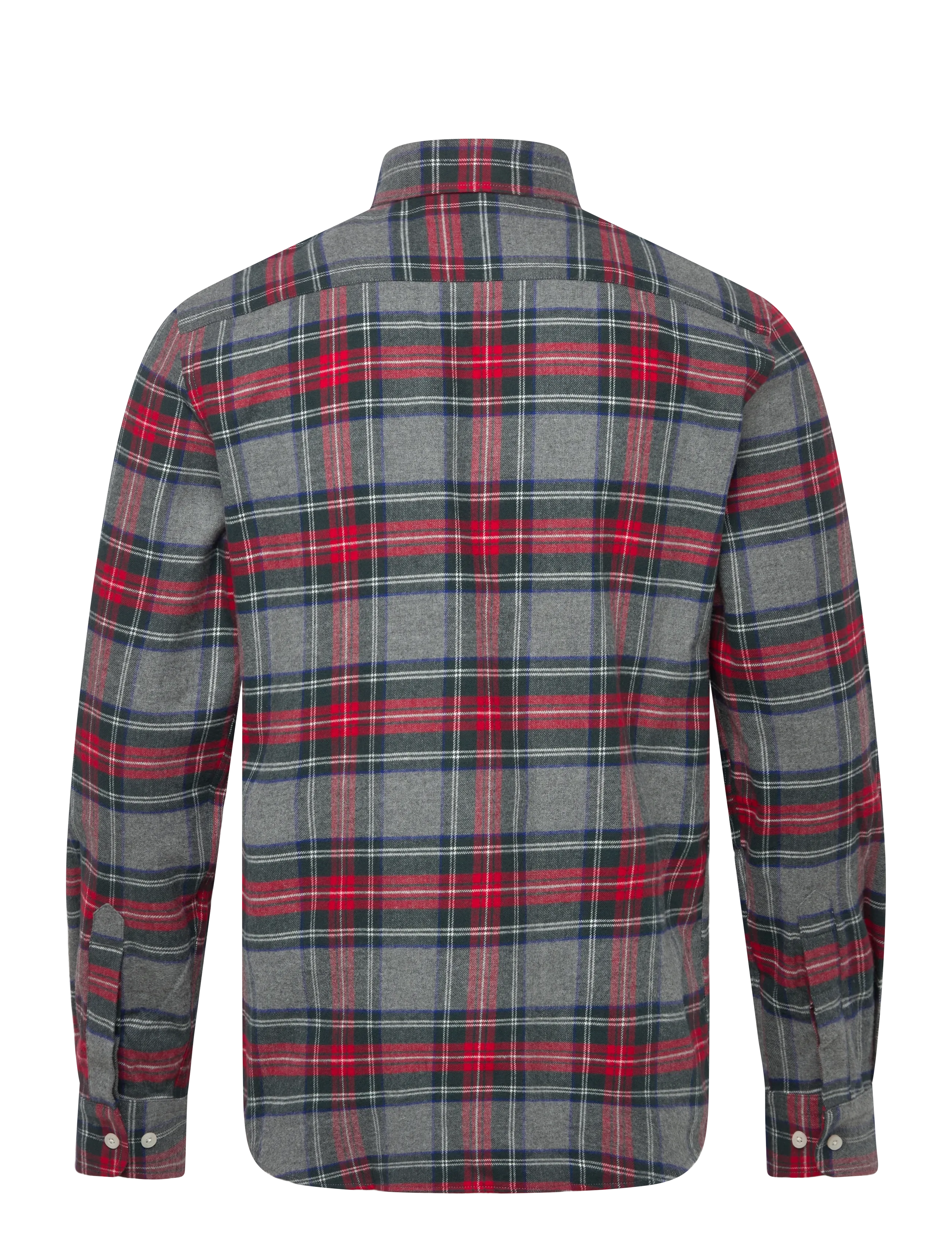 Morris - Flannel Tartan Shirt-Classic Fit - flannel-skjorter - grey - 1