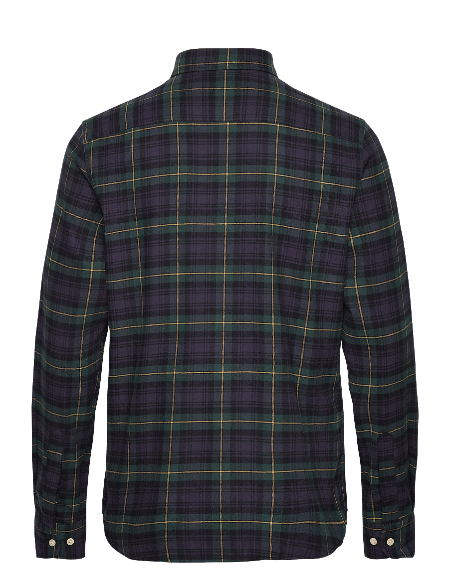 Morris - Flannel Tartan Shirt-Classic Fit - flanellskjortor - navy - 1