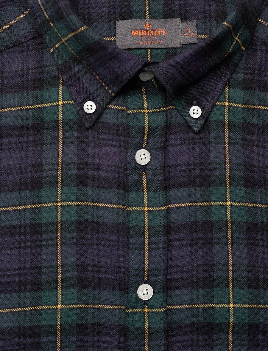 Morris - Flannel Tartan Shirt-Classic Fit - flanellskjortor - navy - 2