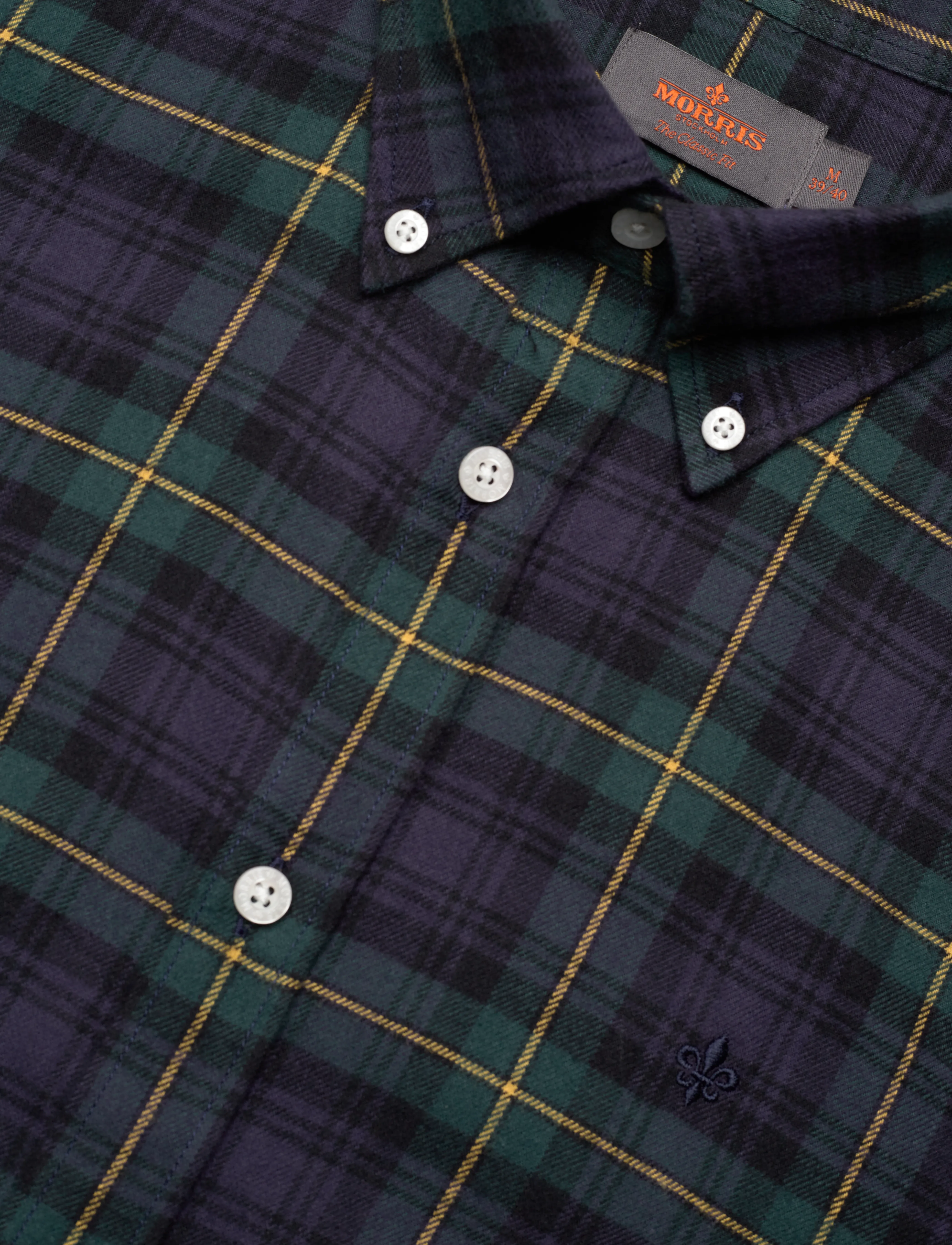 Morris - Flannel Tartan Shirt-Classic Fit - flanellskjortor - navy - 3
