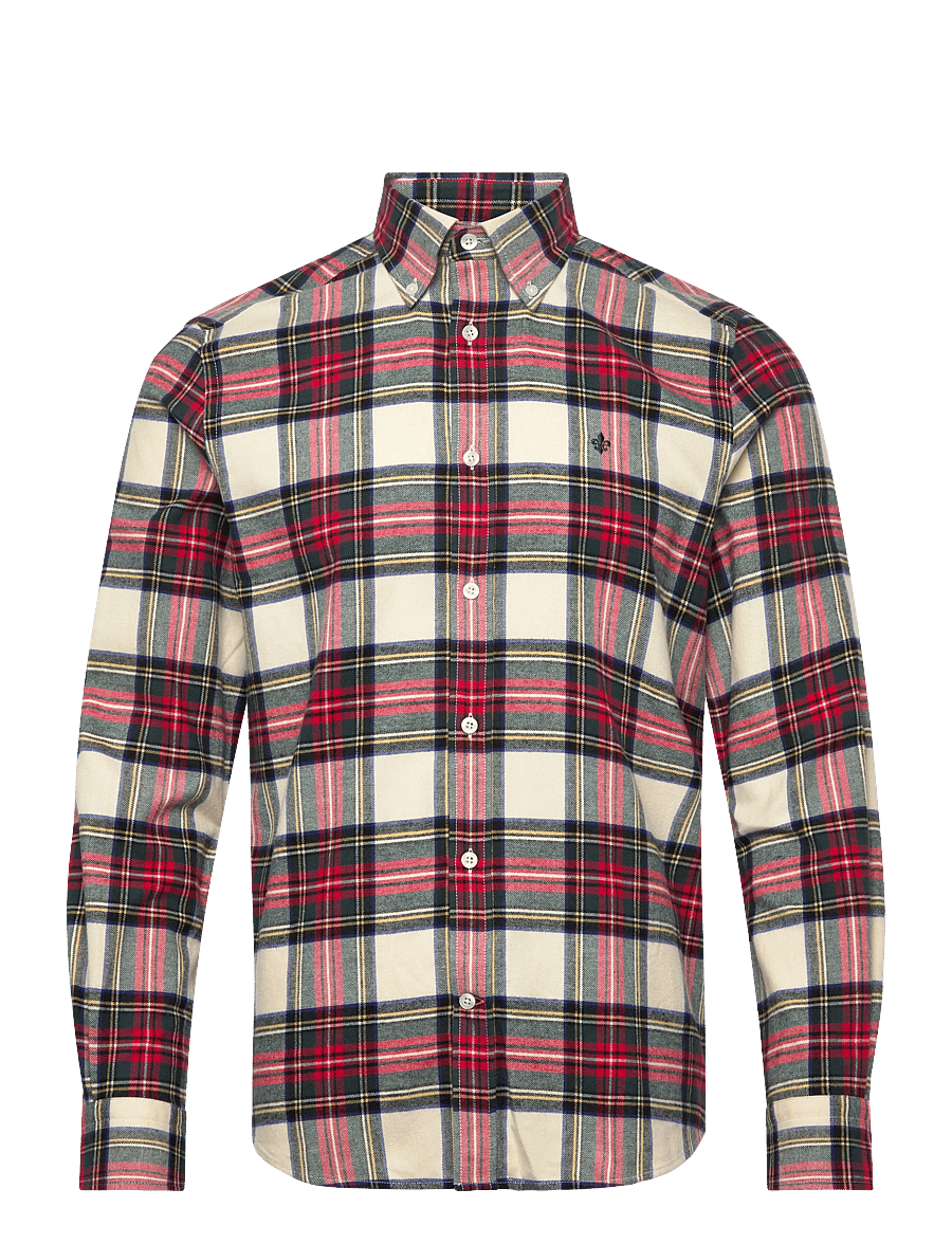 Morris - Flannel Tartan Shirt-Classic Fit - flannel-skjorter - off white - 0