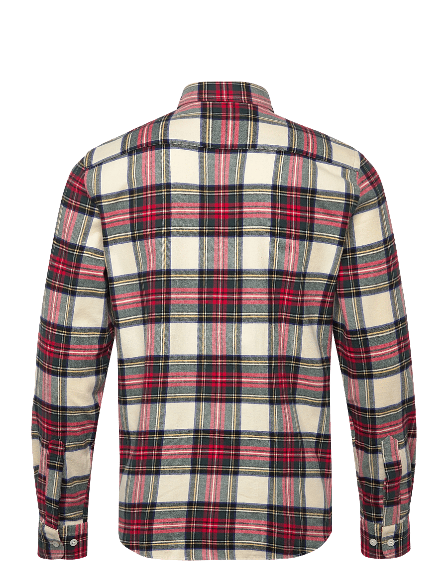 Morris - Flannel Tartan Shirt-Classic Fit - flannel-skjorter - off white - 1