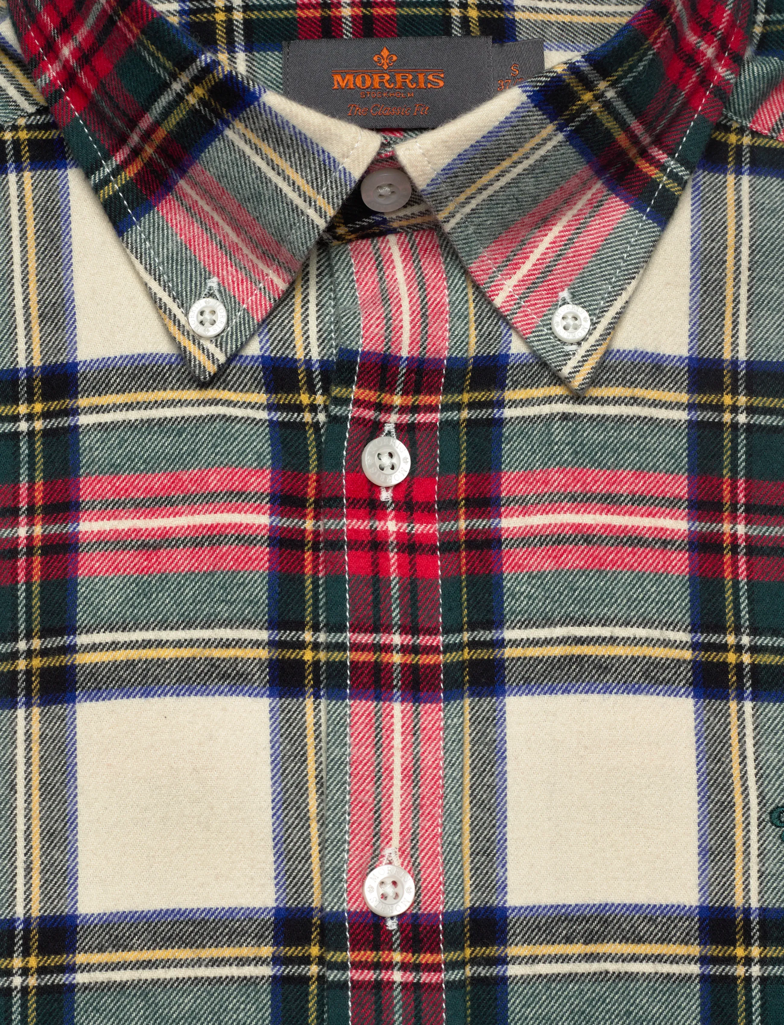Morris - Flannel Tartan Shirt-Classic Fit - flannel-skjorter - off white - 2