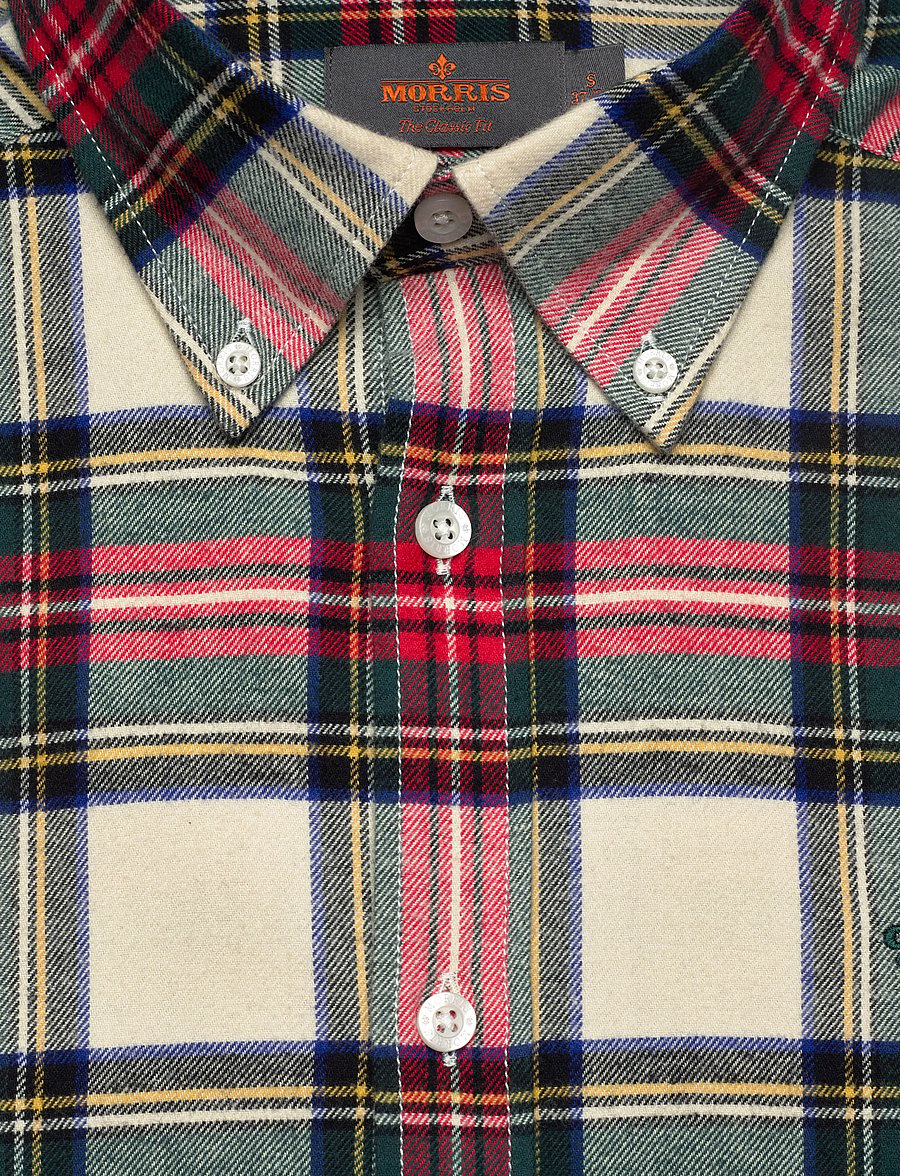 Morris - Flannel Tartan Shirt-Classic Fit - flannel-skjorter - off white - 2
