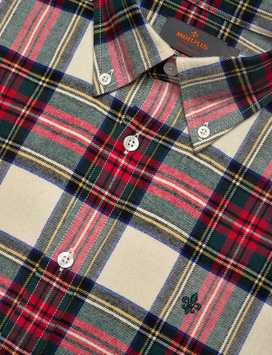 Morris - Flannel Tartan Shirt-Classic Fit - flannel-skjorter - off white - 3