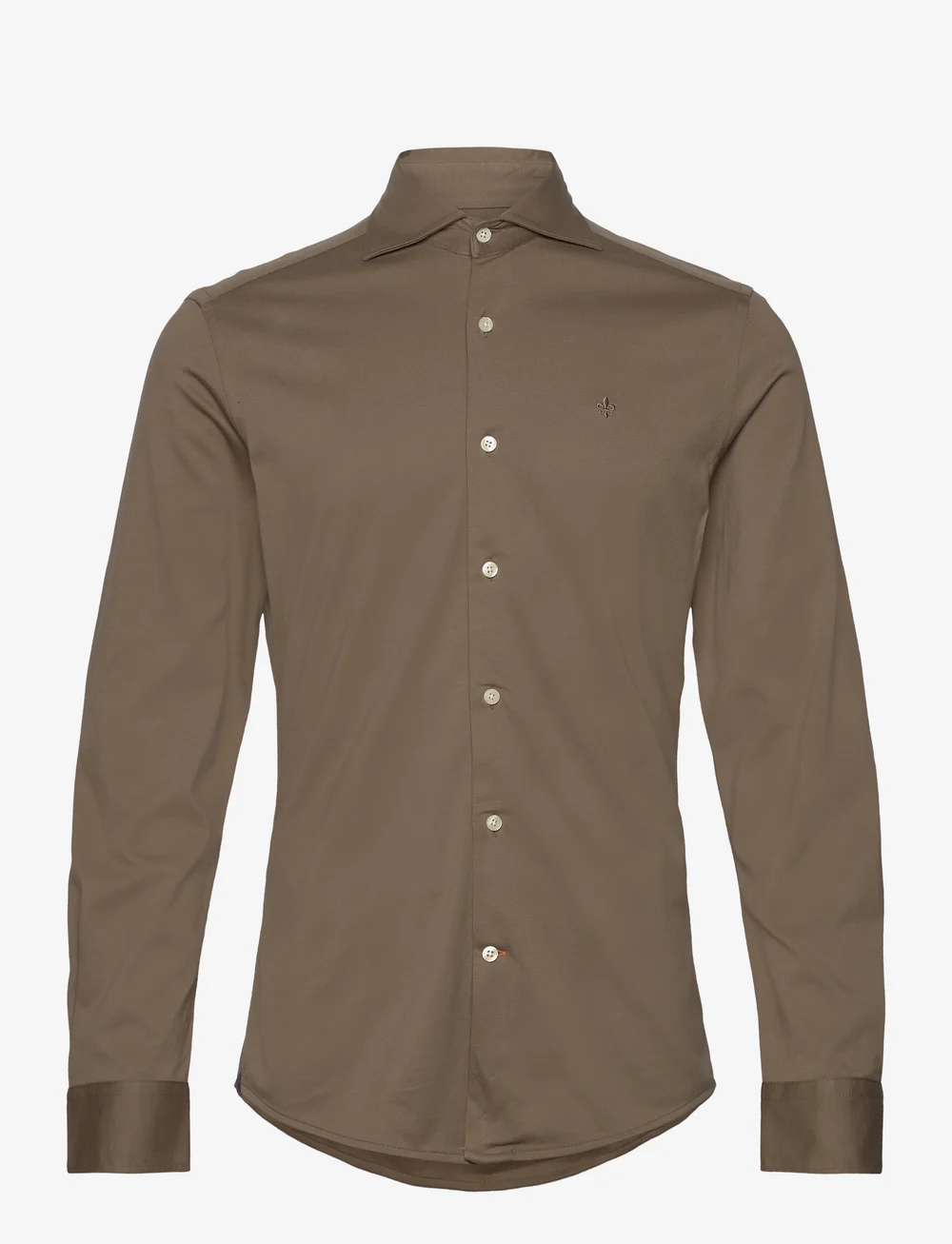 Morris - Dressed Jersey Shirt-Slim Fit - formelle skjorter - olive - 0