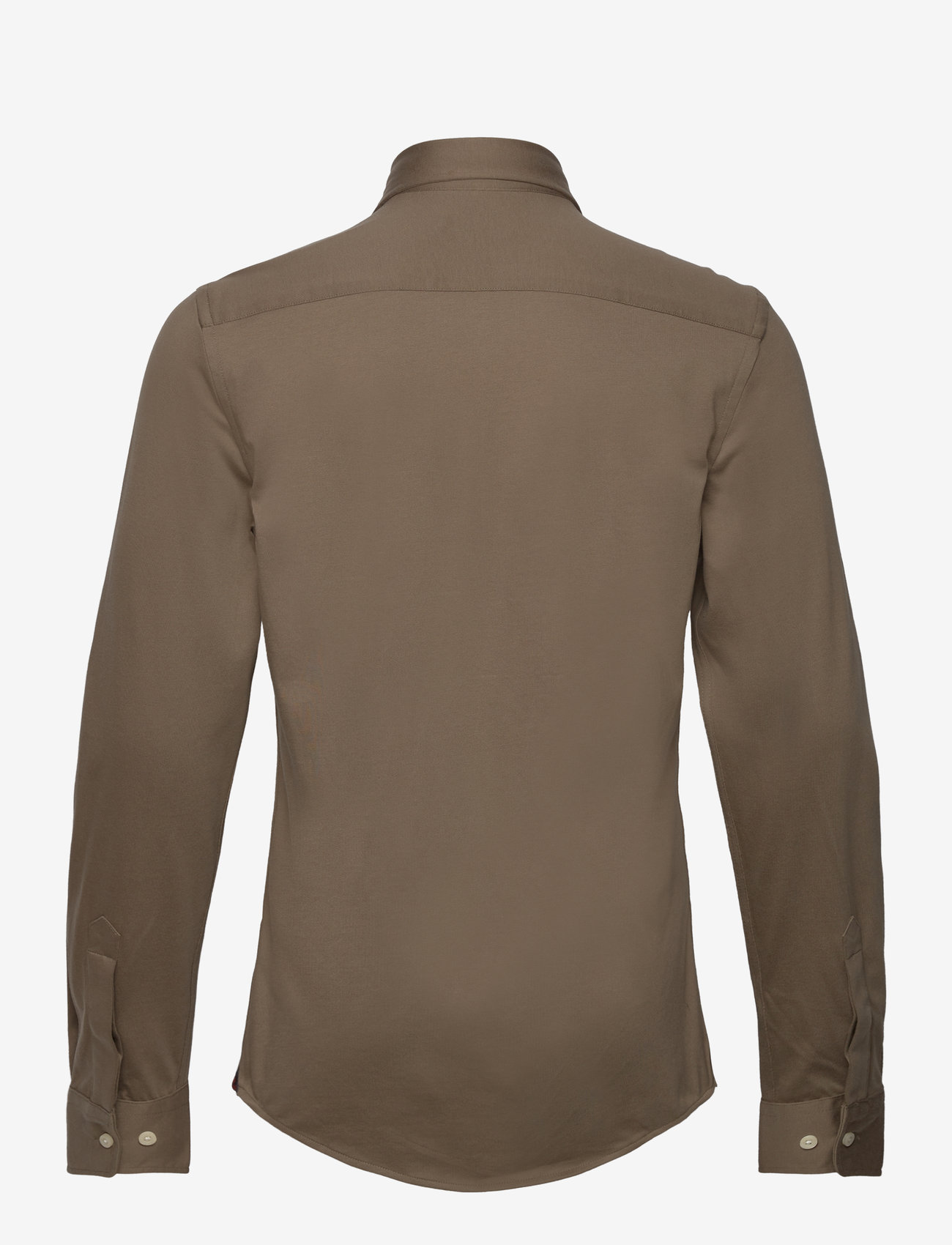 Morris - Dressed Jersey Shirt-Slim Fit - basic skjorter - olive - 1