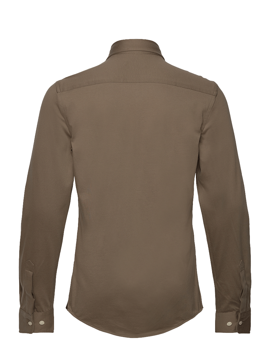 Morris - Dressed Jersey Shirt-Slim Fit - formelle hemden - olive - 1