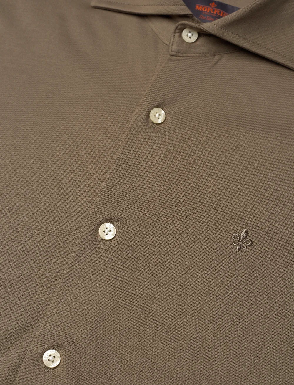 Morris - Dressed Jersey Shirt-Slim Fit - formelle skjorter - olive - 3