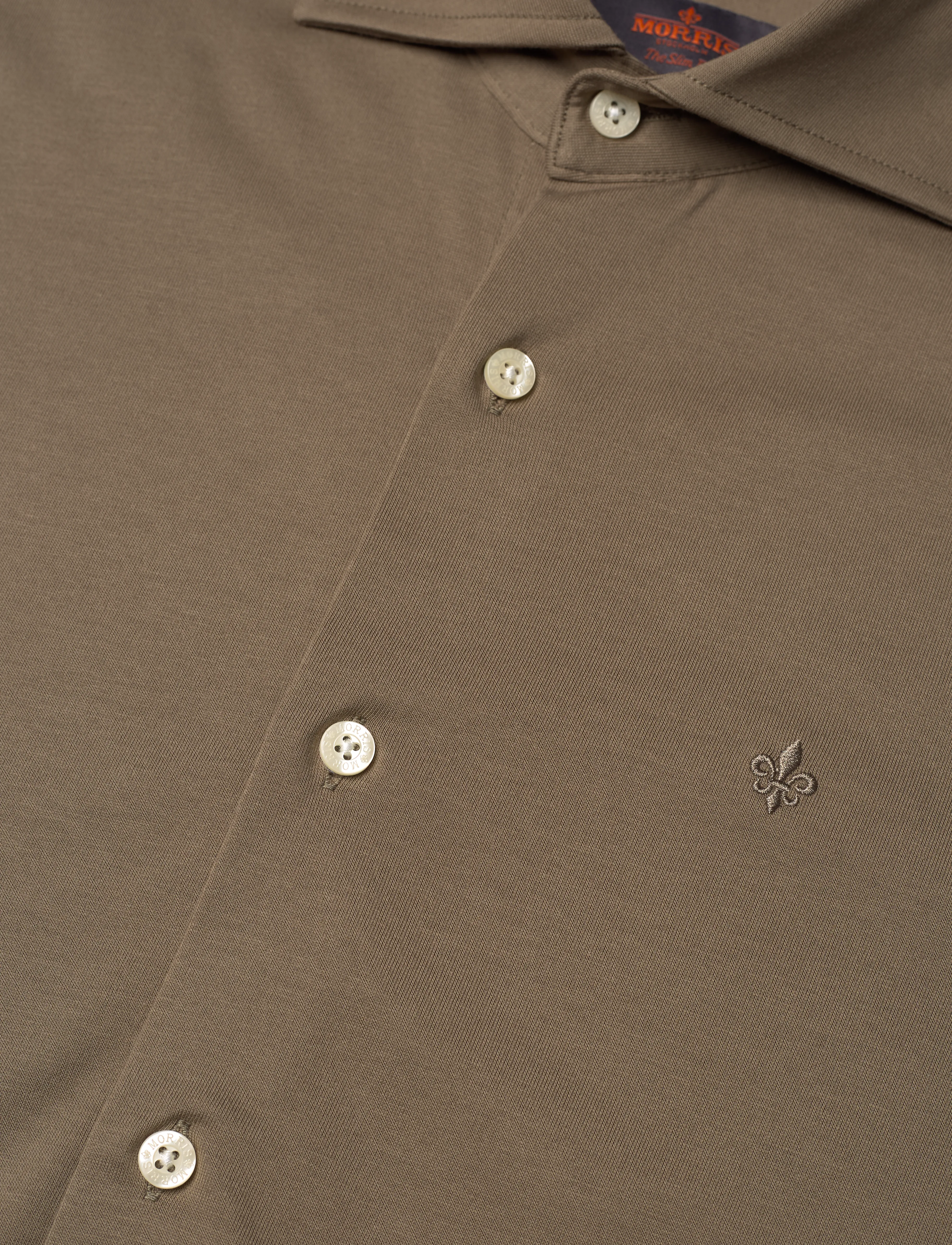 Morris - Dressed Jersey Shirt-Slim Fit - olive - 3
