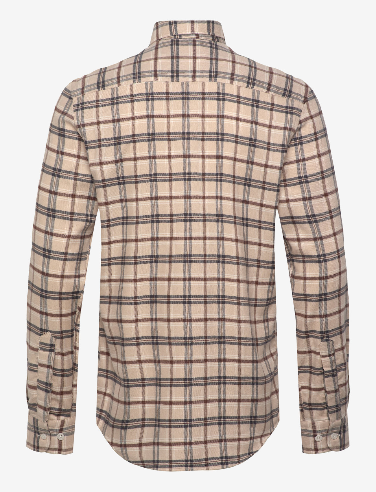 Morris - Soft Check Flannel-Slim Fit - mænd - camel - 1