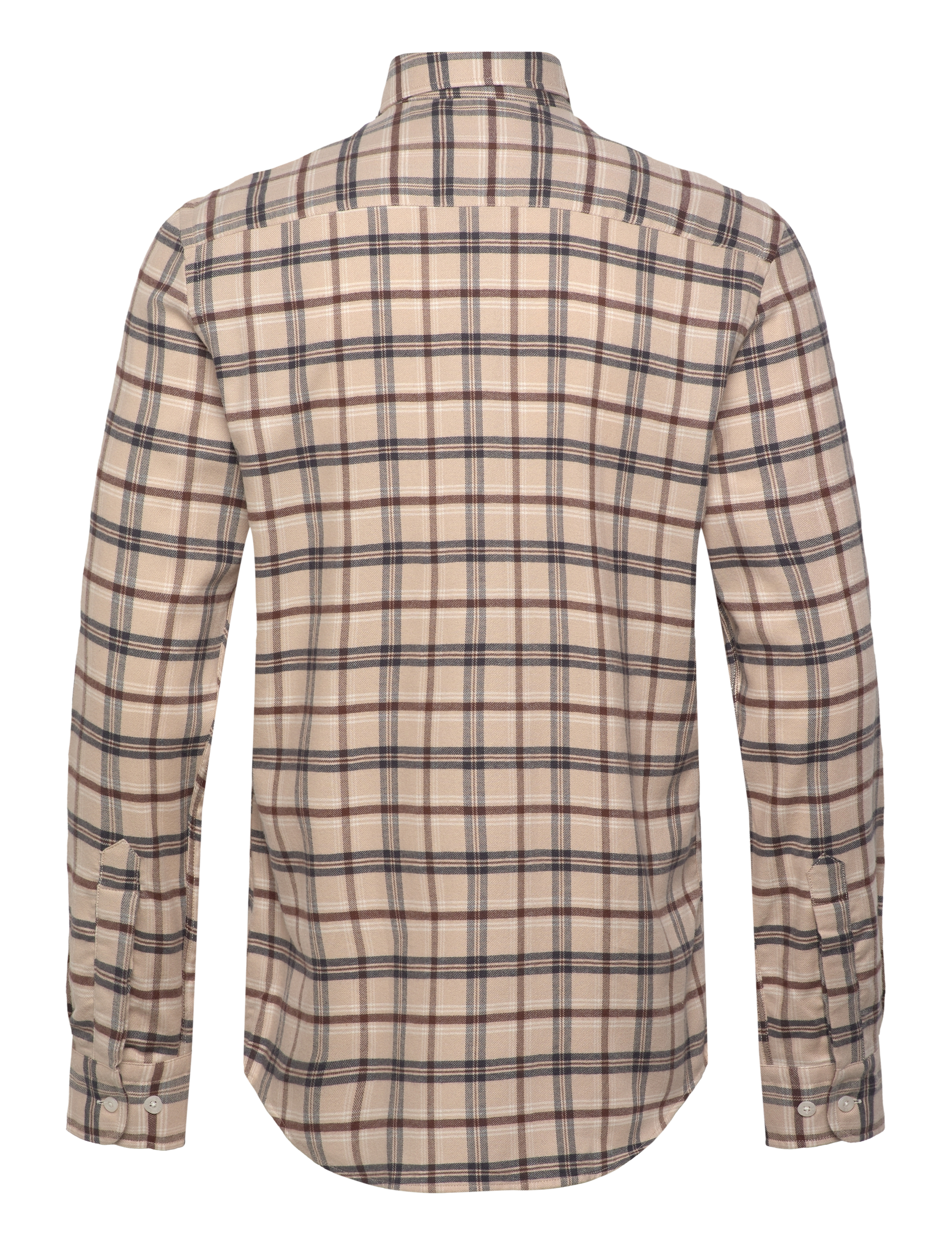 Morris - Soft Check Flannel-Slim Fit - mehed - camel - 1