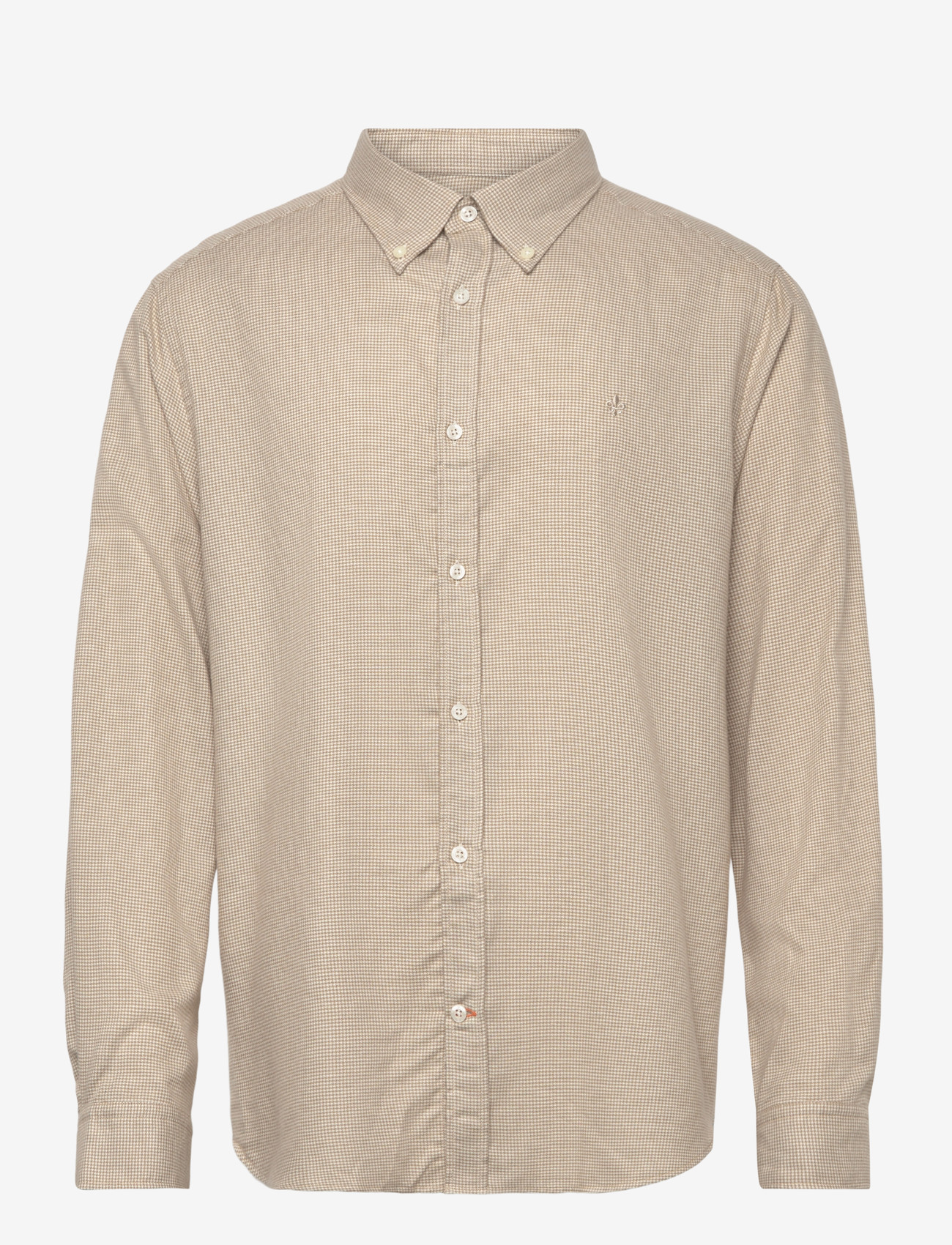 Morris - Soft Check Flannel-Slim Fit - flanellsärgid - khaki - 0