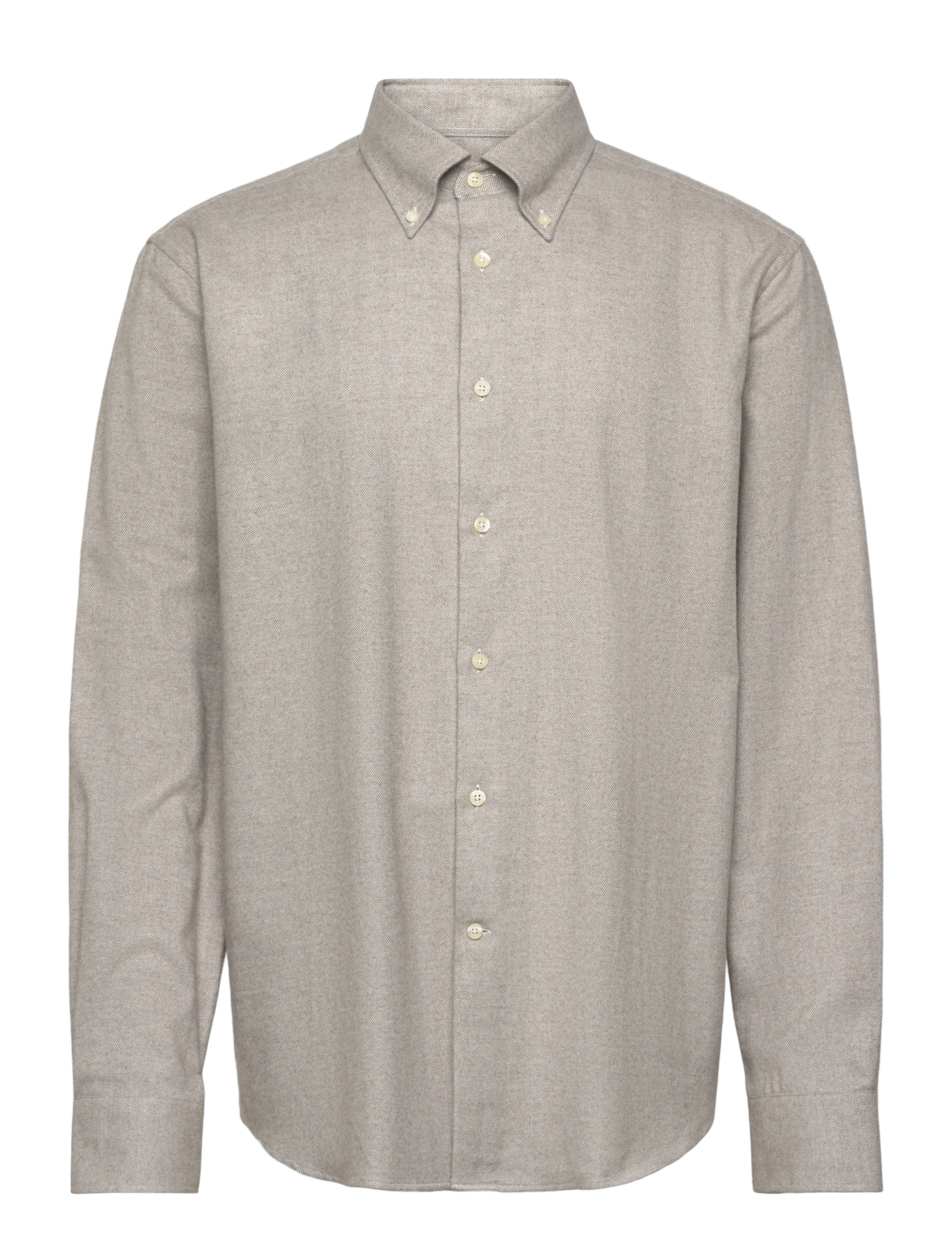 Morris Soft Lama Shirt-Slim Fit - Morris Stockholm - KHAKI / beige