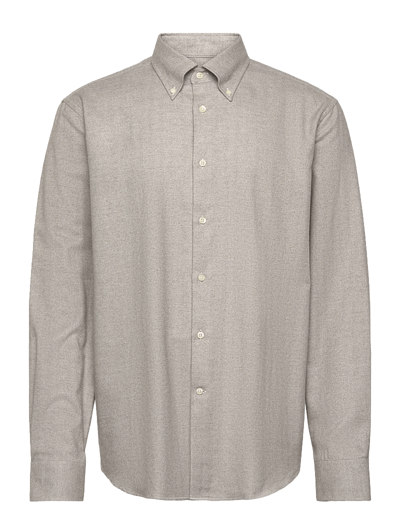Morris - Soft Lama Shirt-Slim Fit - casual skjorter - khaki - 1