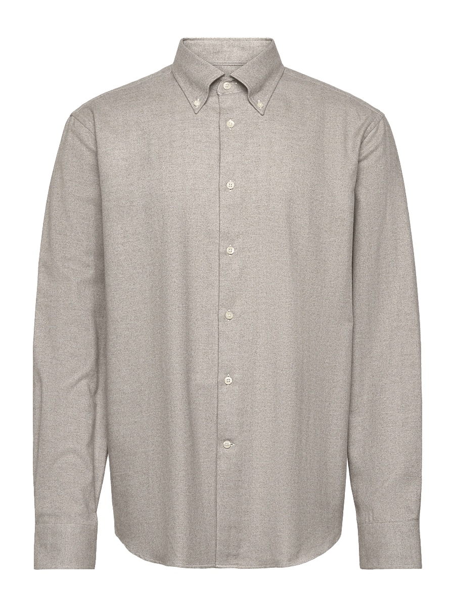 Morris - Soft Lama Shirt-Slim Fit - casual skjortor - khaki - 1