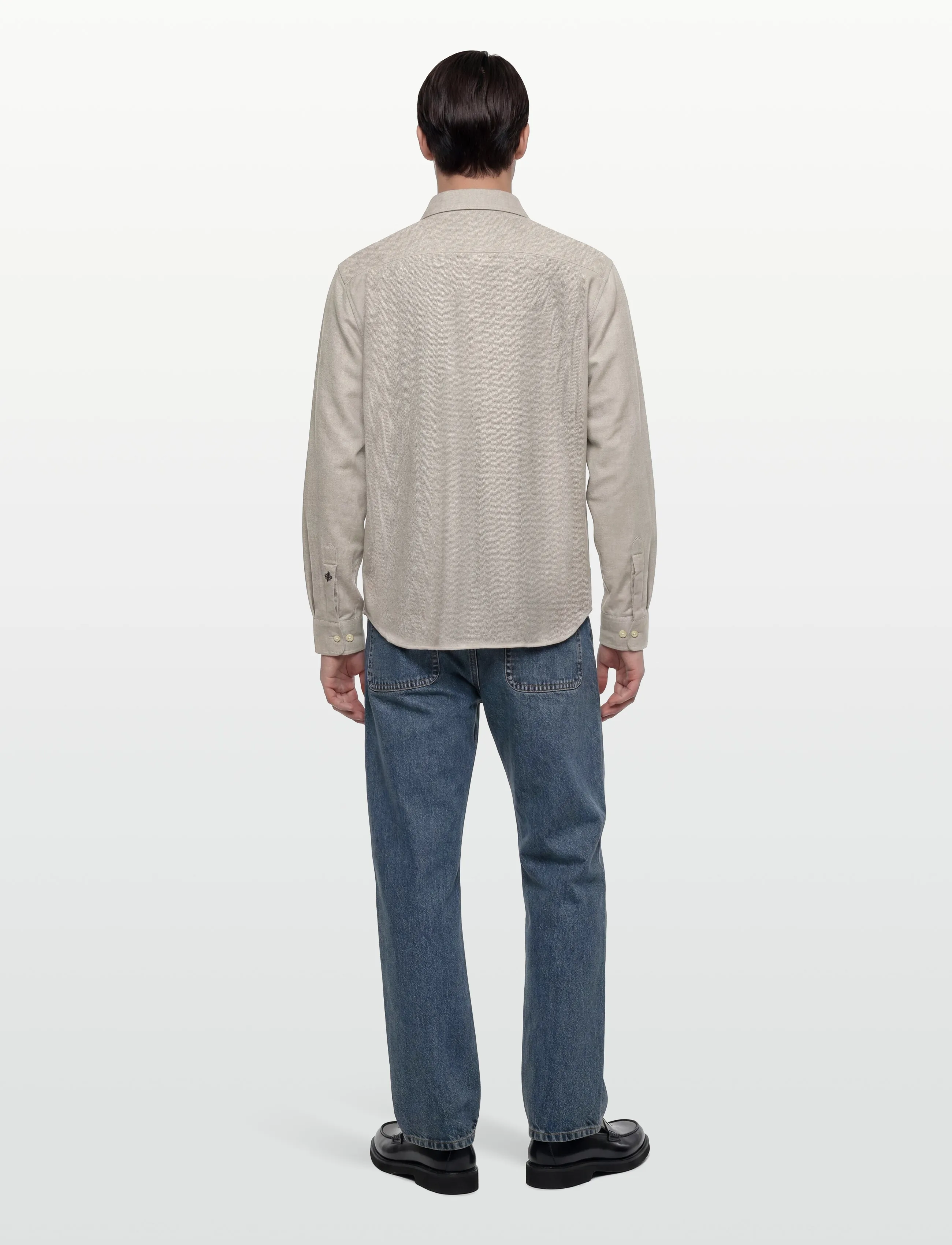 Morris - Soft Lama Shirt-Slim Fit - casual skjortor - khaki - 4