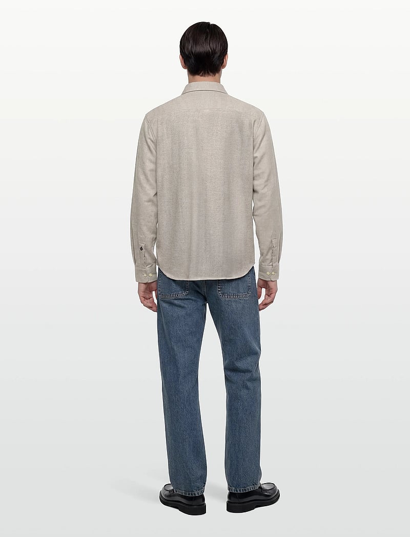 Morris - Soft Lama Shirt-Slim Fit - casual skjorter - khaki - 4